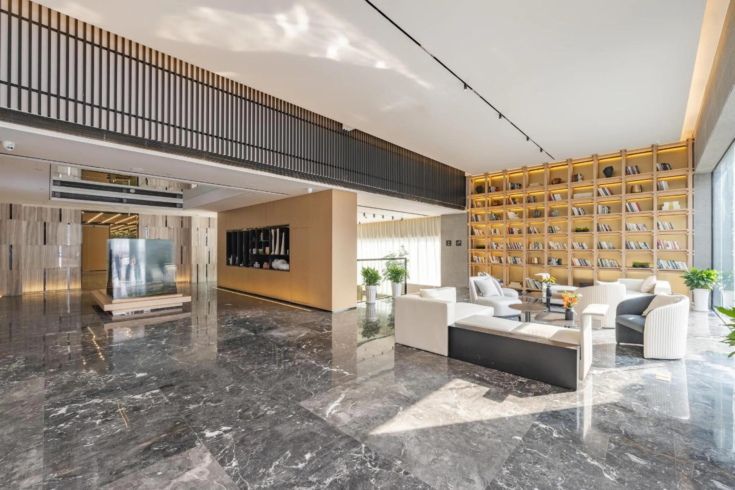 Seating area in 重庆西站站前广场亚朵酒店