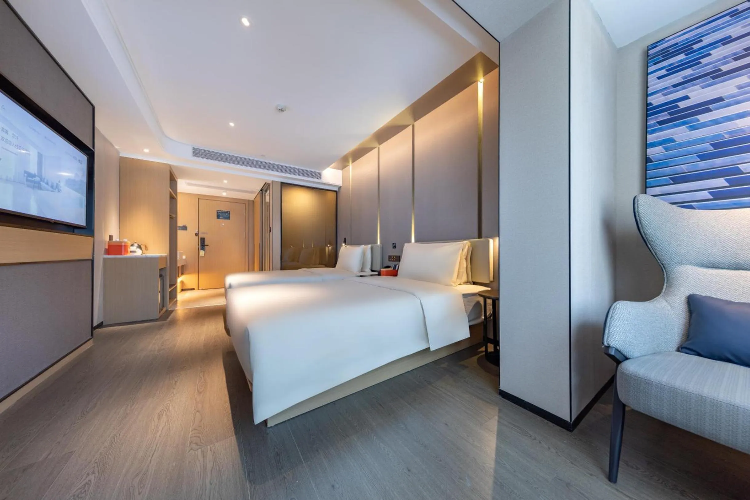 Bed in Chengdu Consulate Road, Sichuan University Wangjiang Campus Atour Hotel