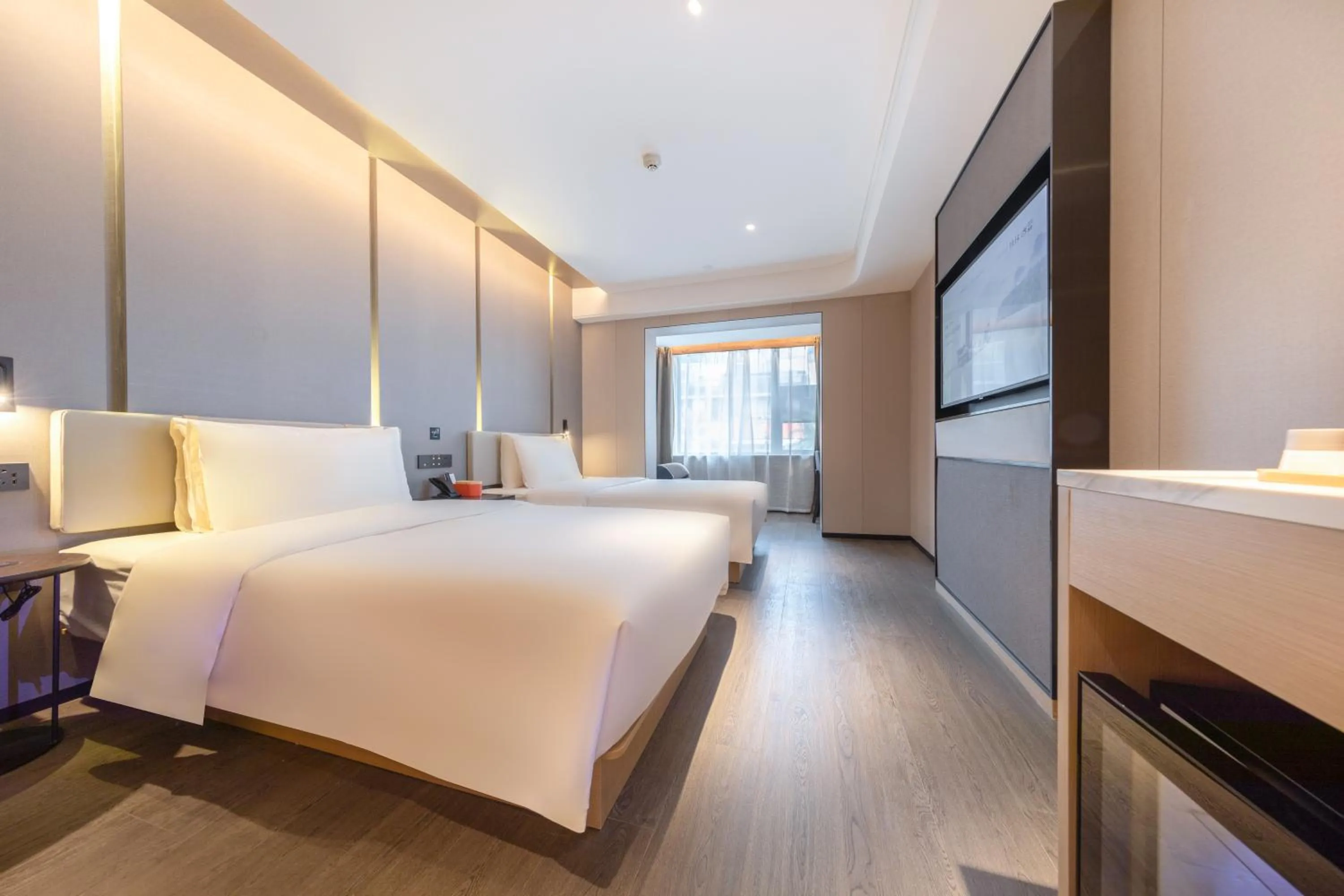 Bed in Chengdu Consulate Road, Sichuan University Wangjiang Campus Atour Hotel