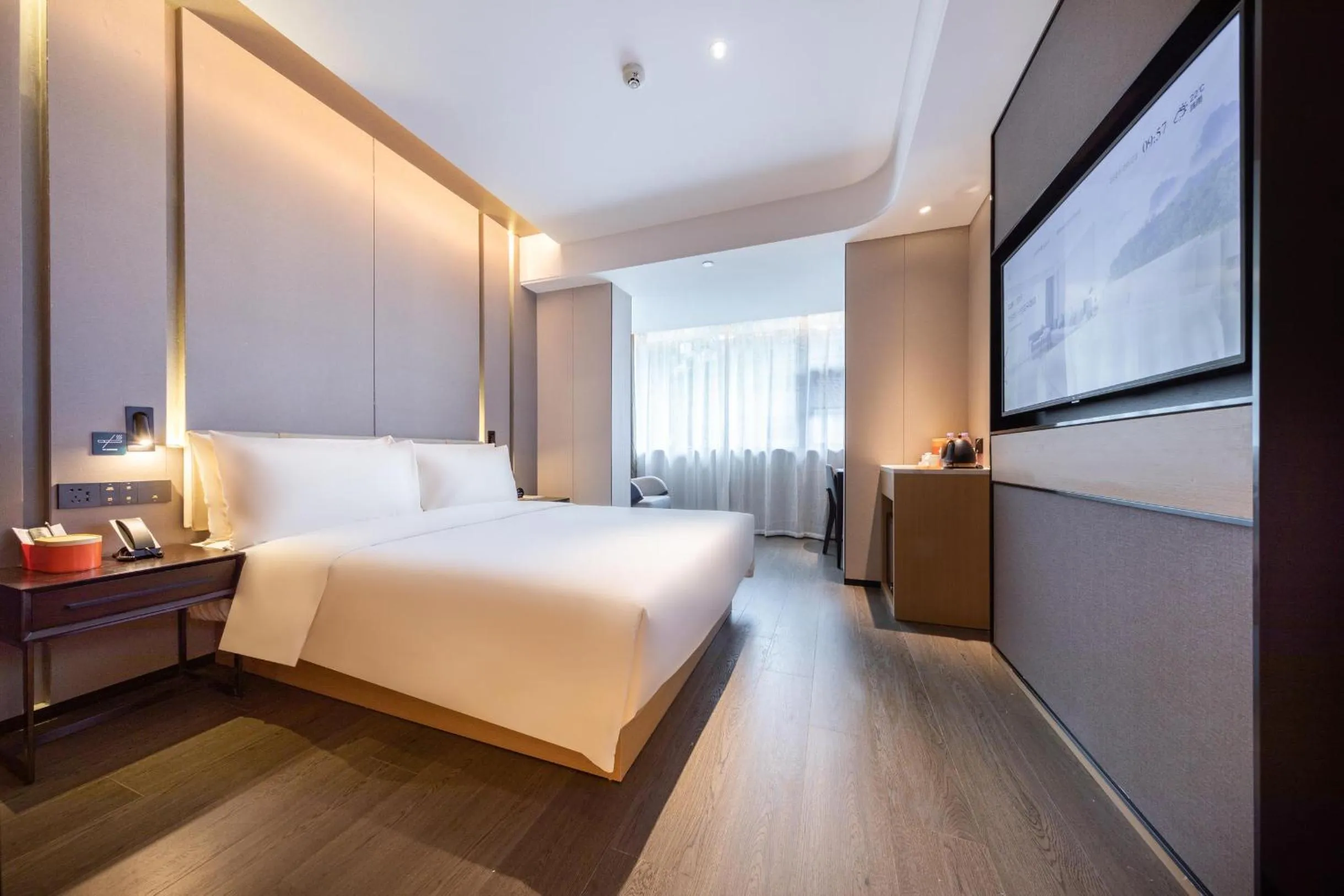 Bed in Chengdu Consulate Road, Sichuan University Wangjiang Campus Atour Hotel