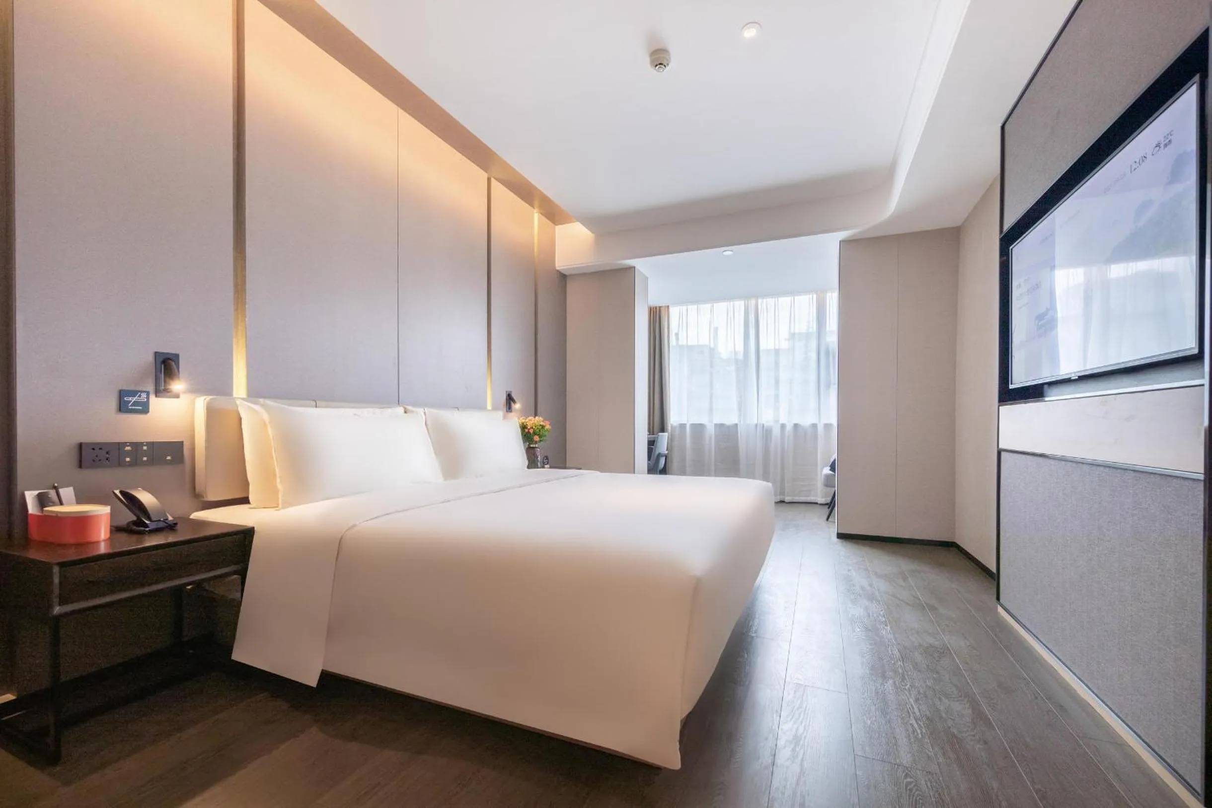 Bed in Chengdu Consulate Road, Sichuan University Wangjiang Campus Atour Hotel