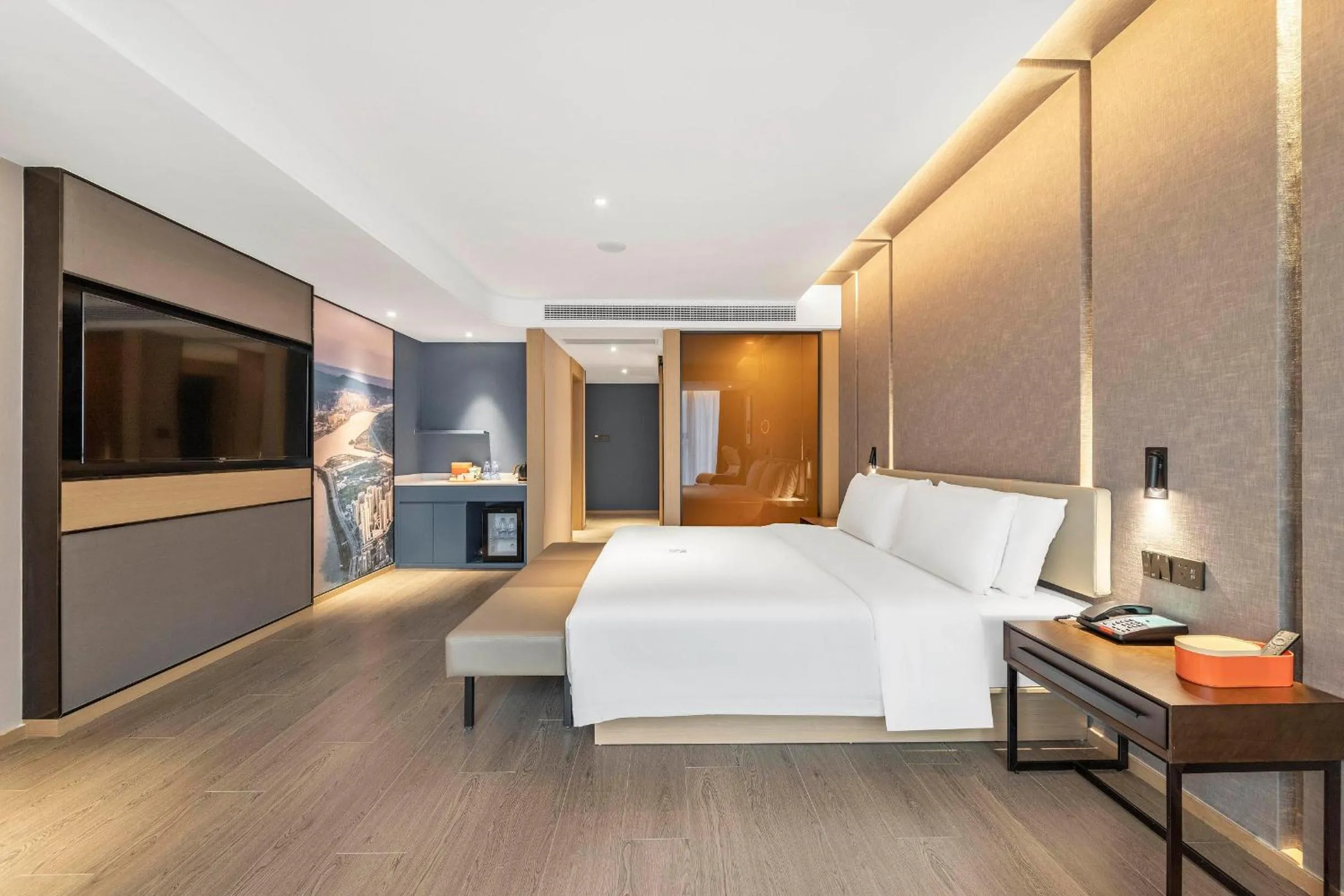 Photo of the whole room, Bed in Atour Hotel Ya an Era Street