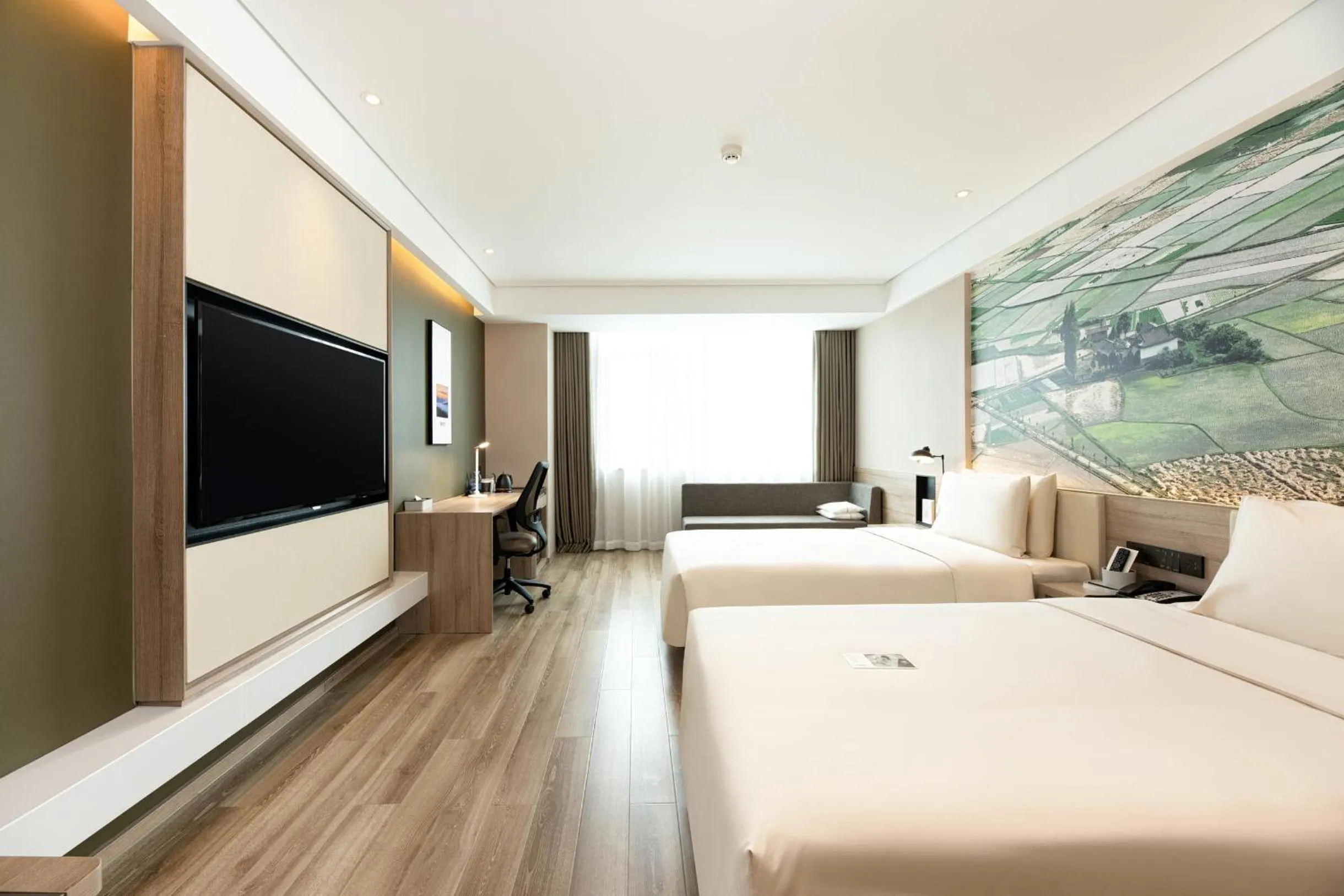 Bed in Atour Hotel Xian Xianyang International Airport