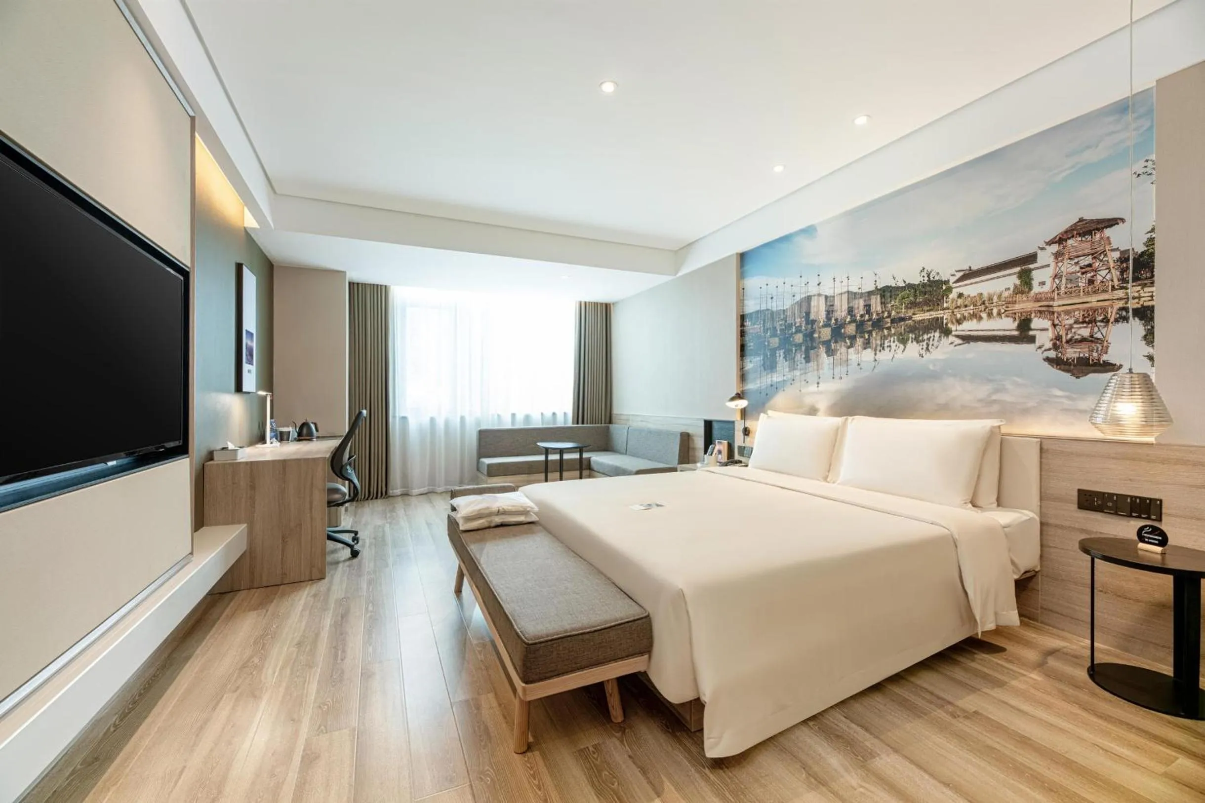 Bed in Atour Hotel Xian Xianyang International Airport