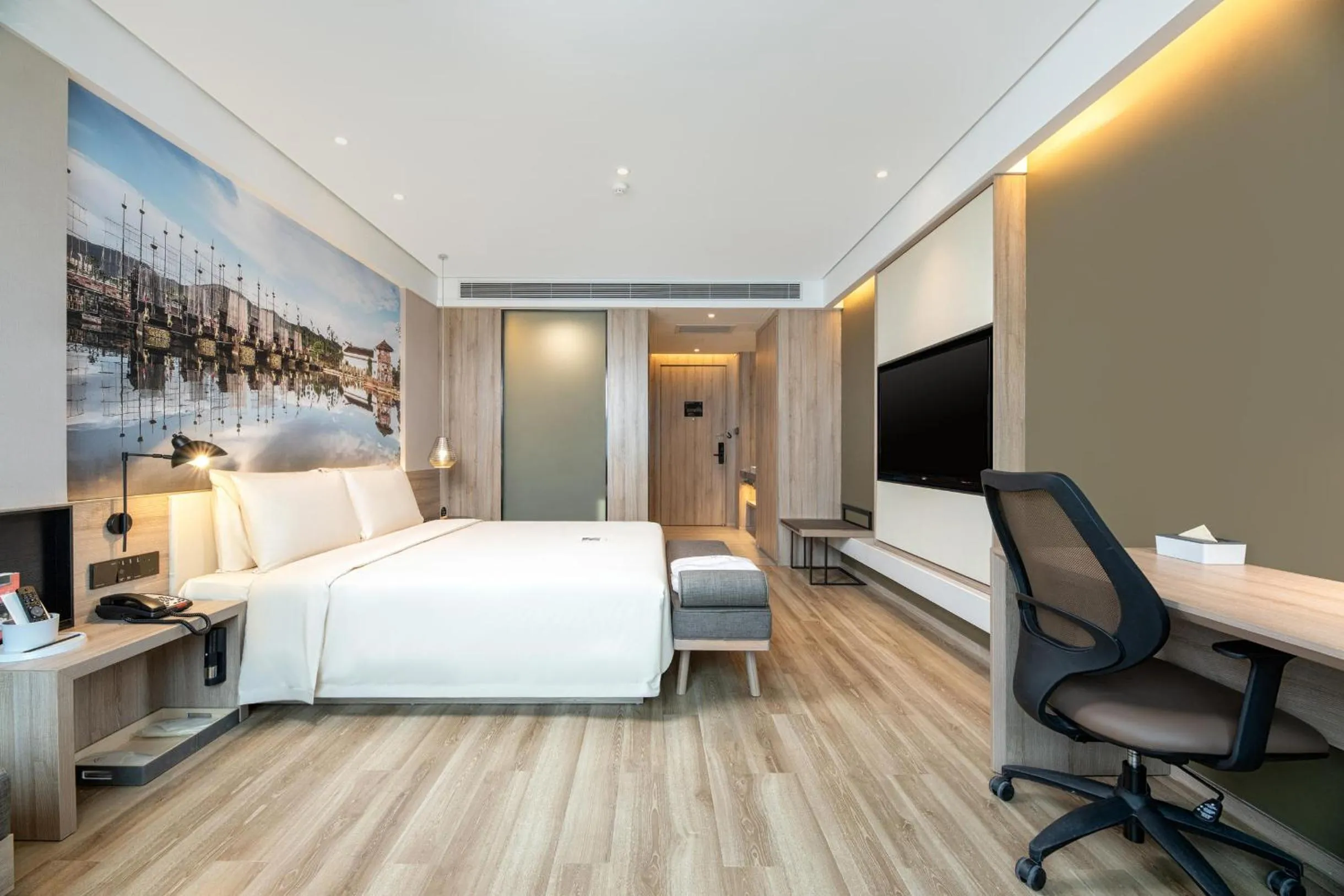 Bed in Atour Hotel Xian Xianyang International Airport