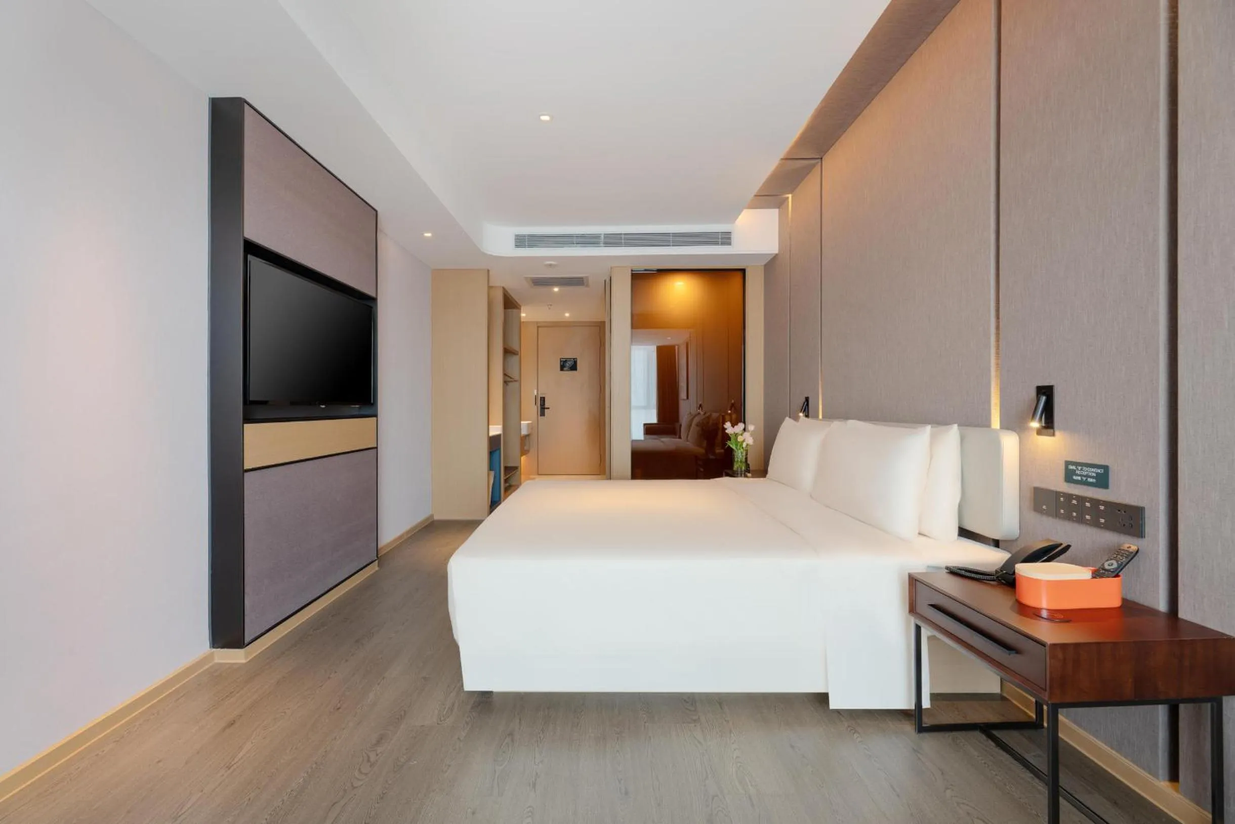 Bed in Atour Hotel Lanzhou Xiguan Zhangye Road Pedestrian Street