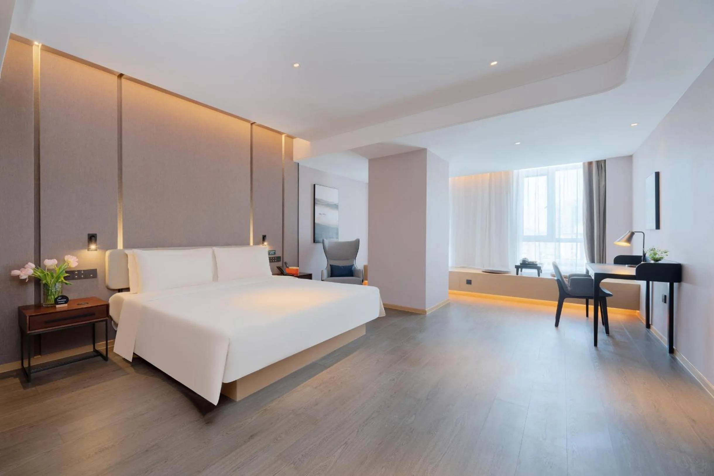 Bed in Atour Hotel Lanzhou Xiguan Zhangye Road Pedestrian Street