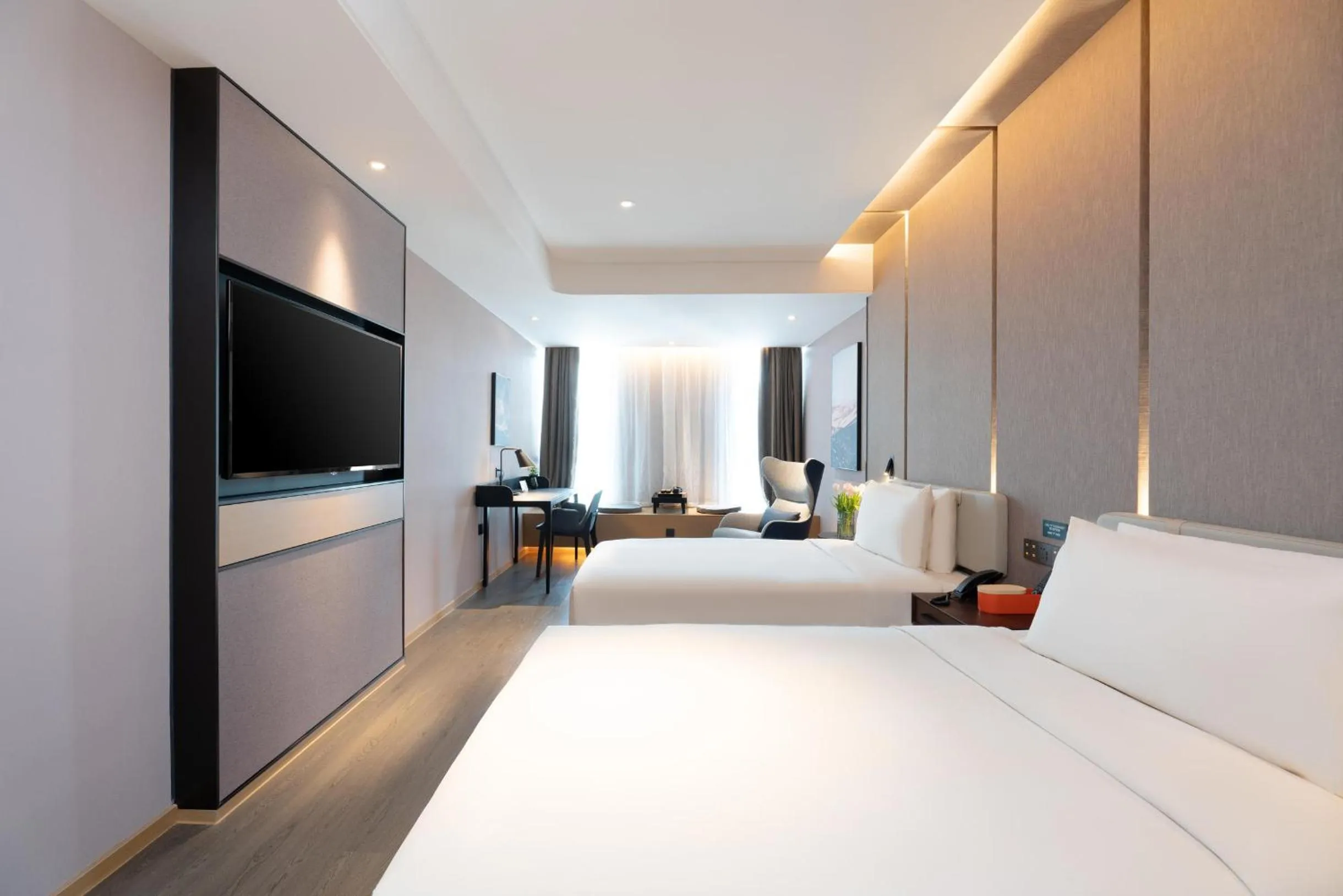 Bed in Atour Hotel Lanzhou Xiguan Zhangye Road Pedestrian Street