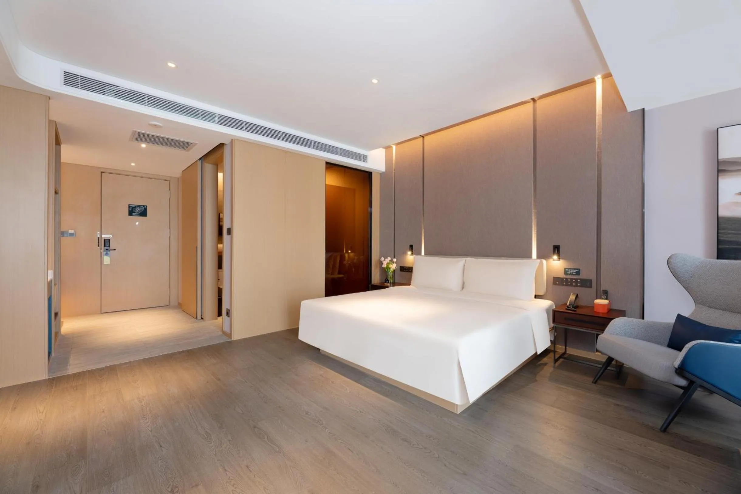 Bed in Atour Hotel Lanzhou Xiguan Zhangye Road Pedestrian Street