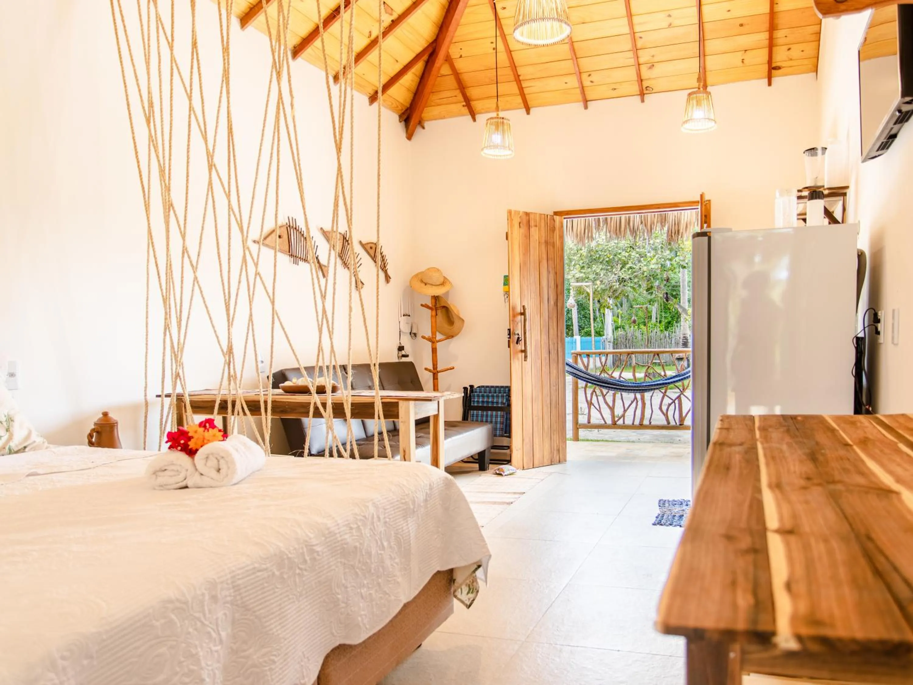 Bedroom, Bed in Chalés Caminho dos Ventos em Barrinha de Baixo, CE, 9km do Preá