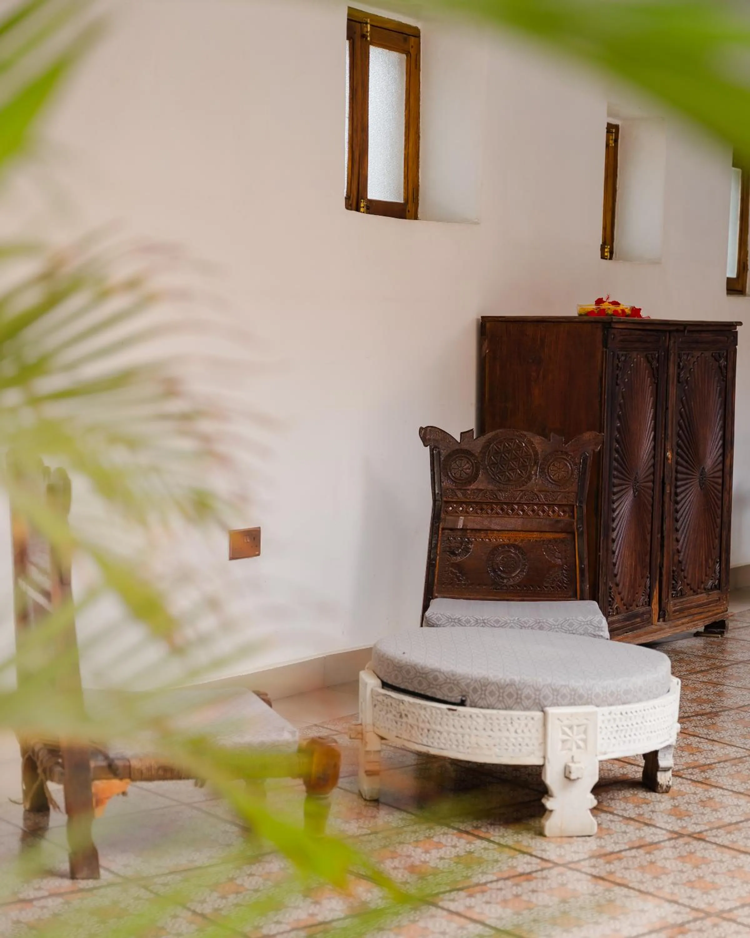 Seating area in Emerald Palm Courtyard Hotel