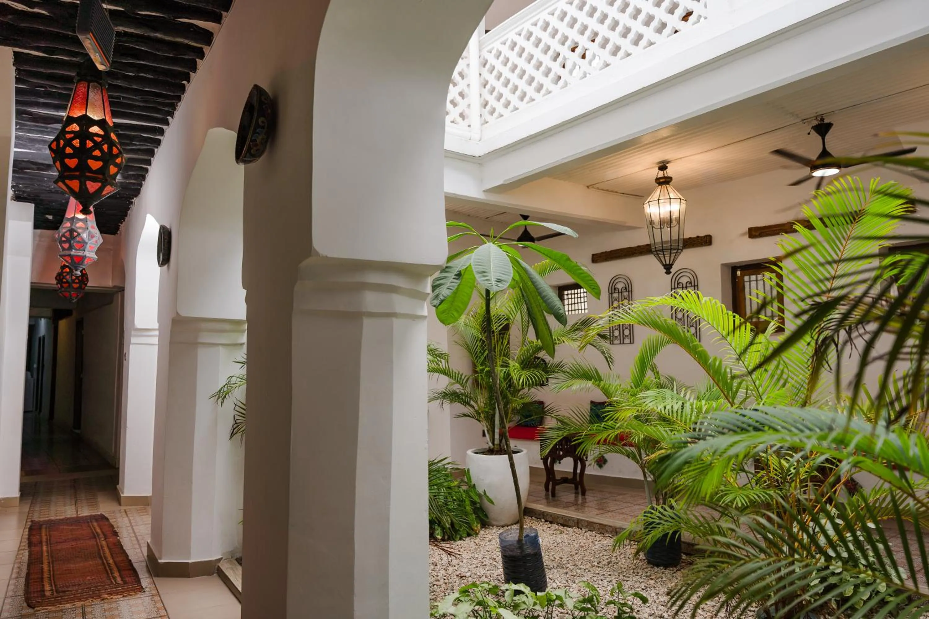 Inner courtyard view in Emerald Palm Courtyard Hotel