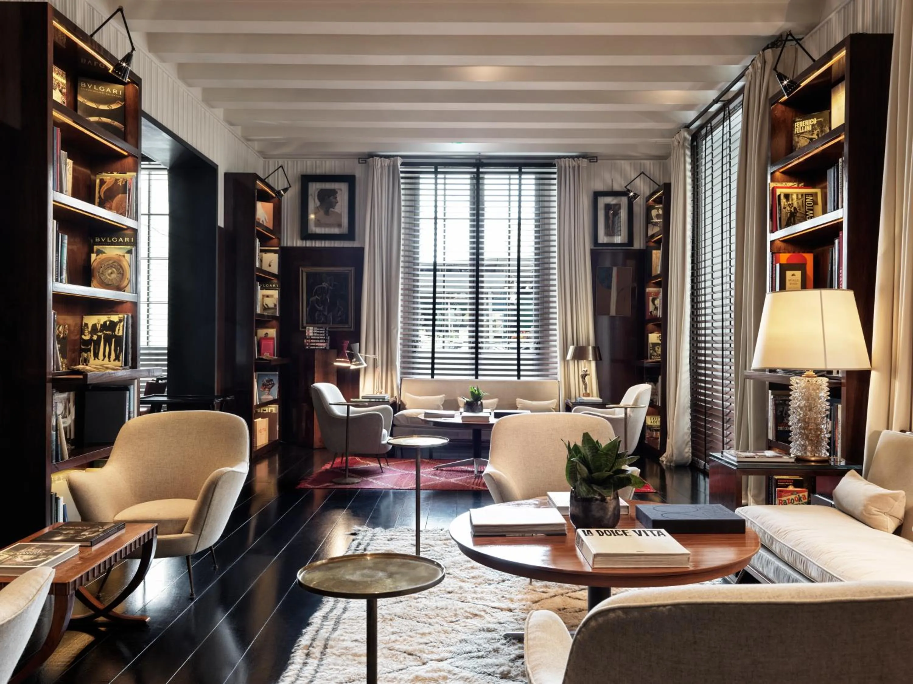 Library in J.K. Place Roma - The Leading Hotels of the World