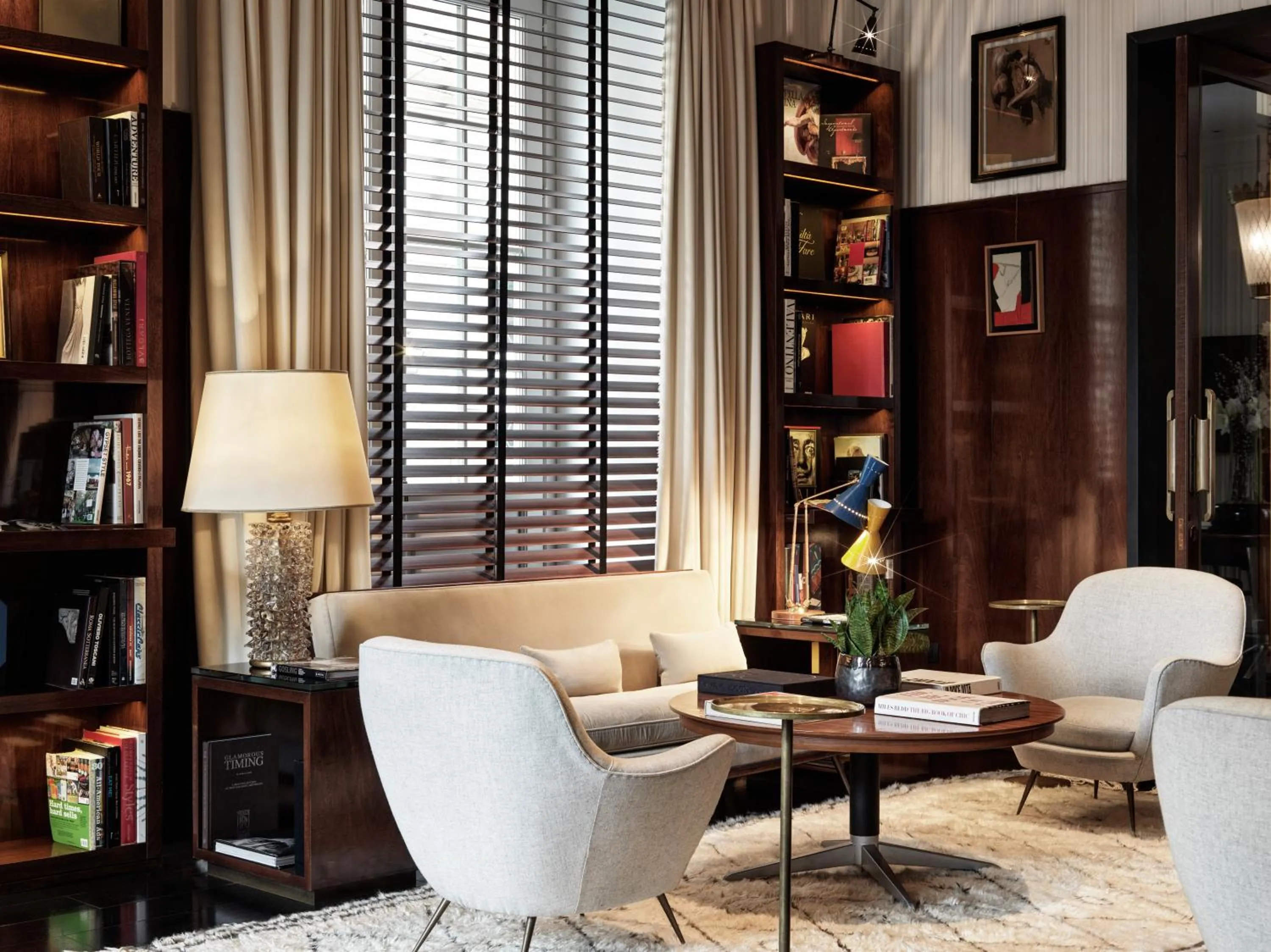 Library in J.K. Place Roma - The Leading Hotels of the World