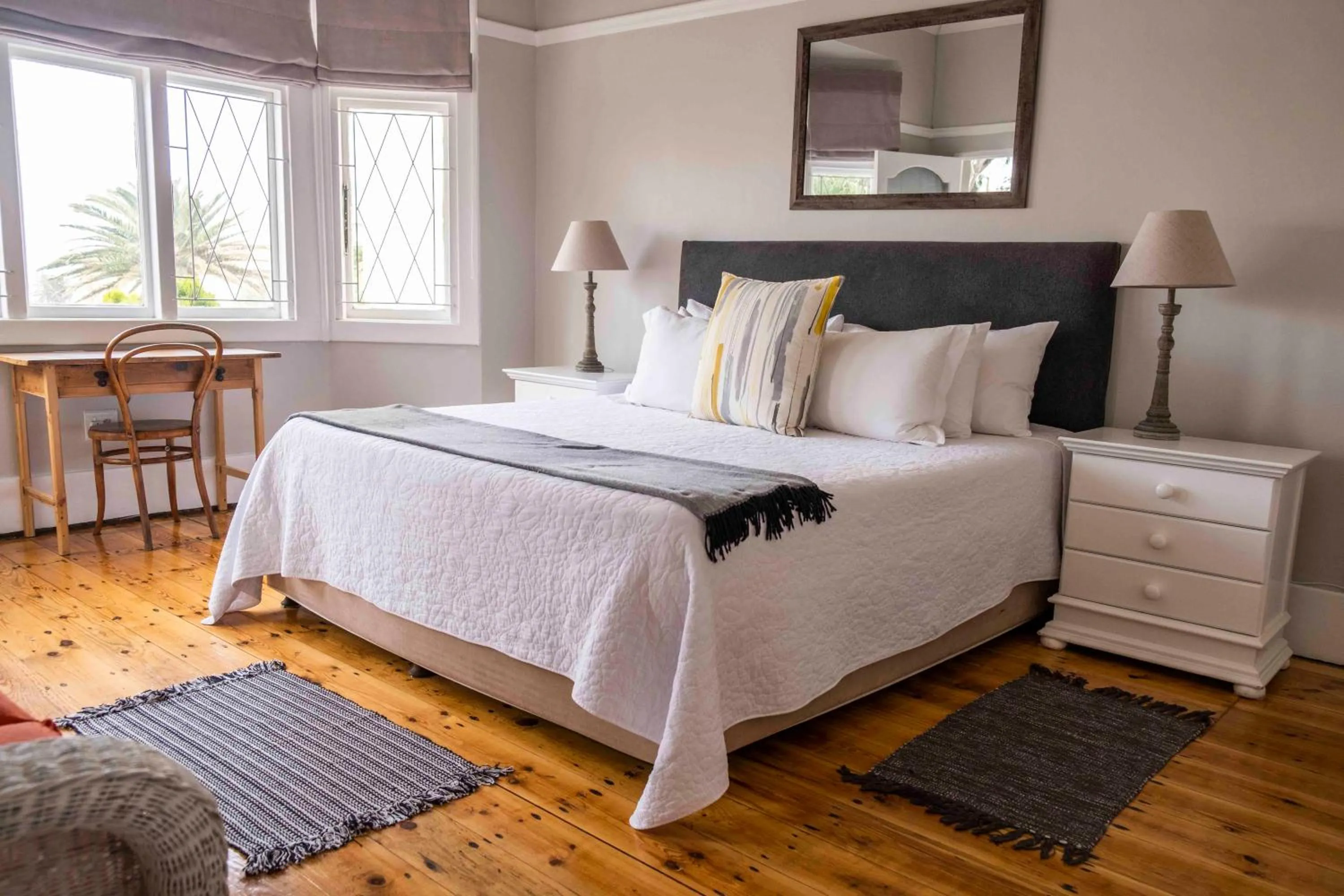 Bed in Conifer Beach House