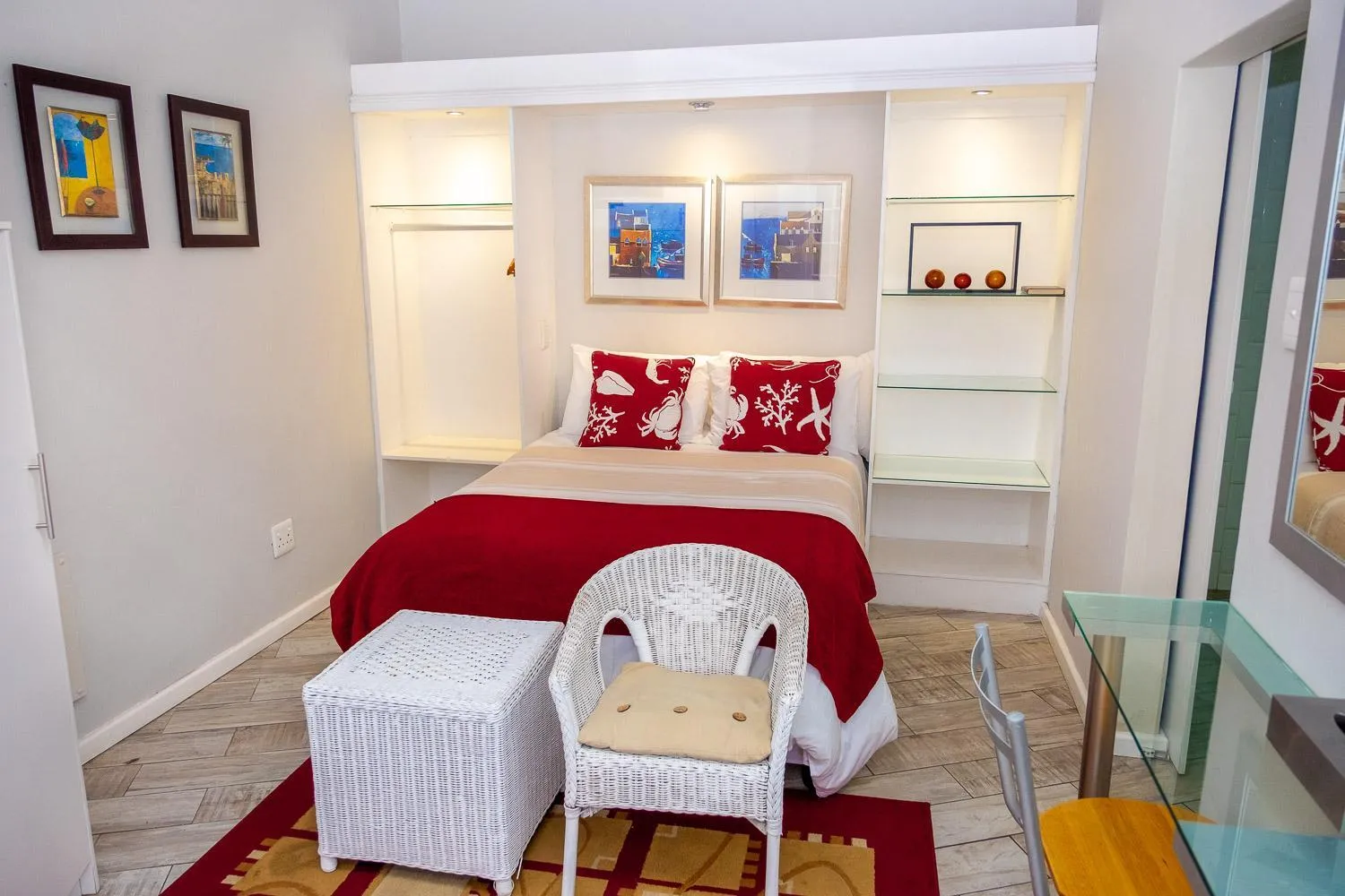 Bed in Conifer Beach House