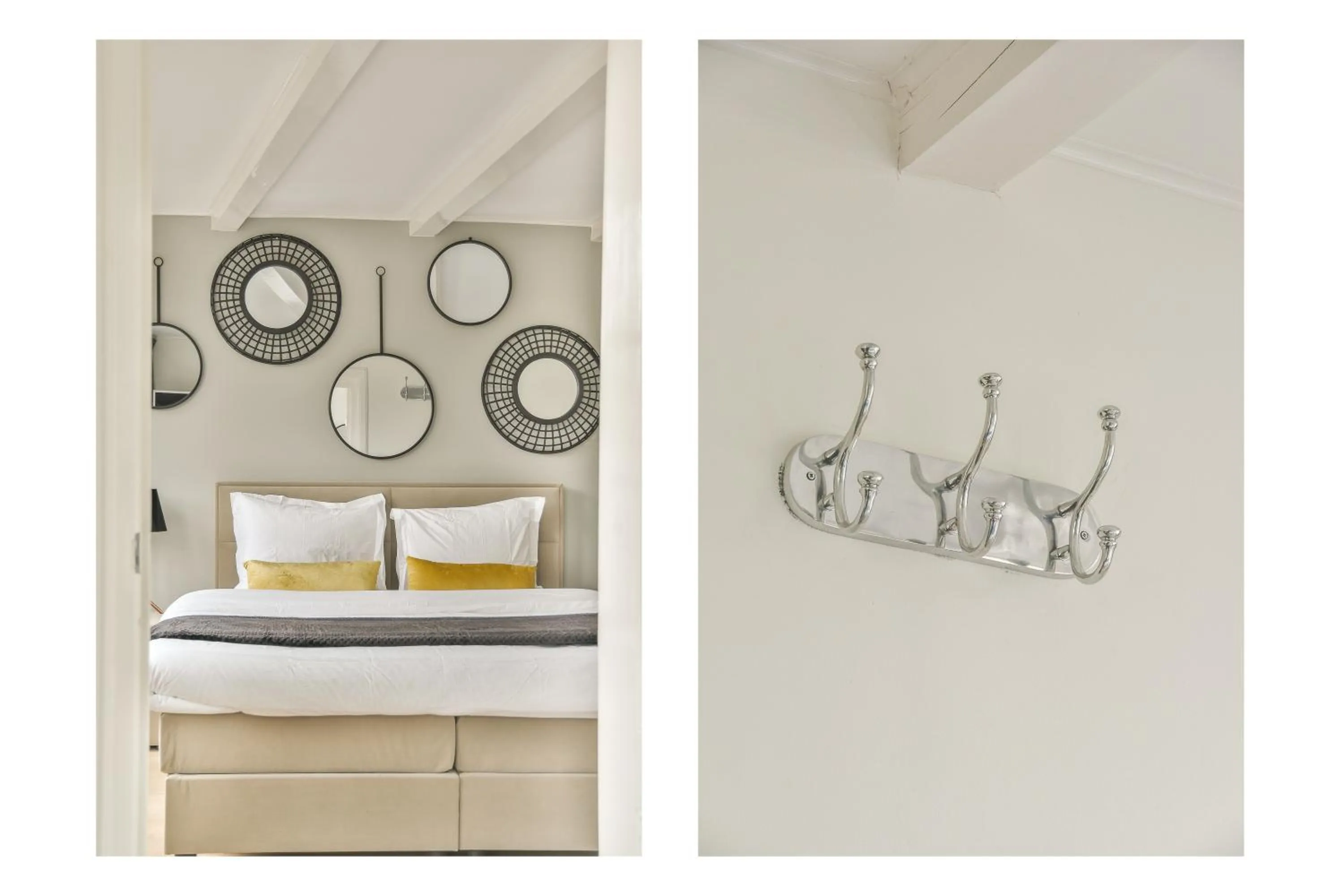 Bed in Spiegelgracht Apartments with Canal View