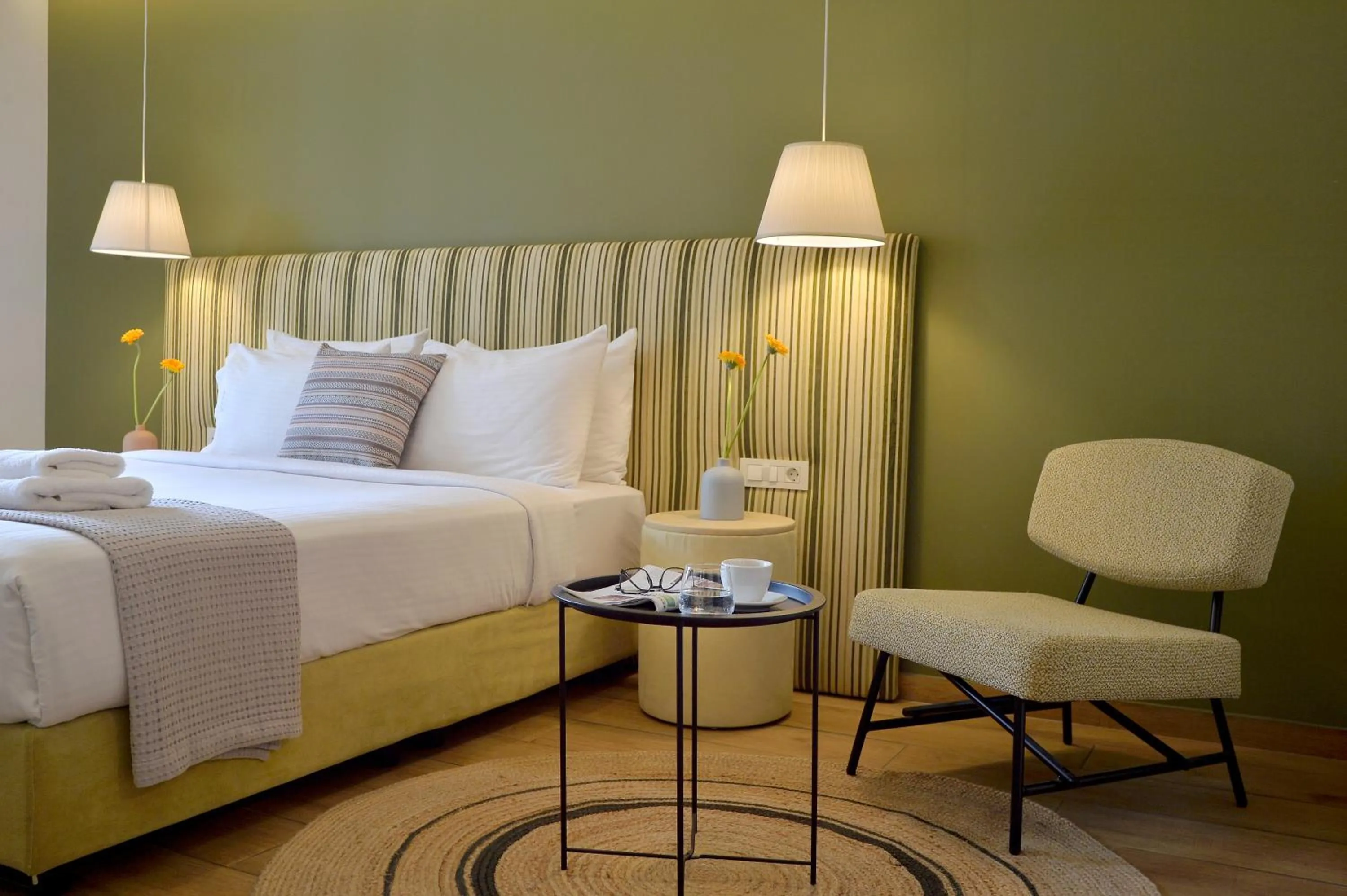 Bed in Alva Athens Hotel