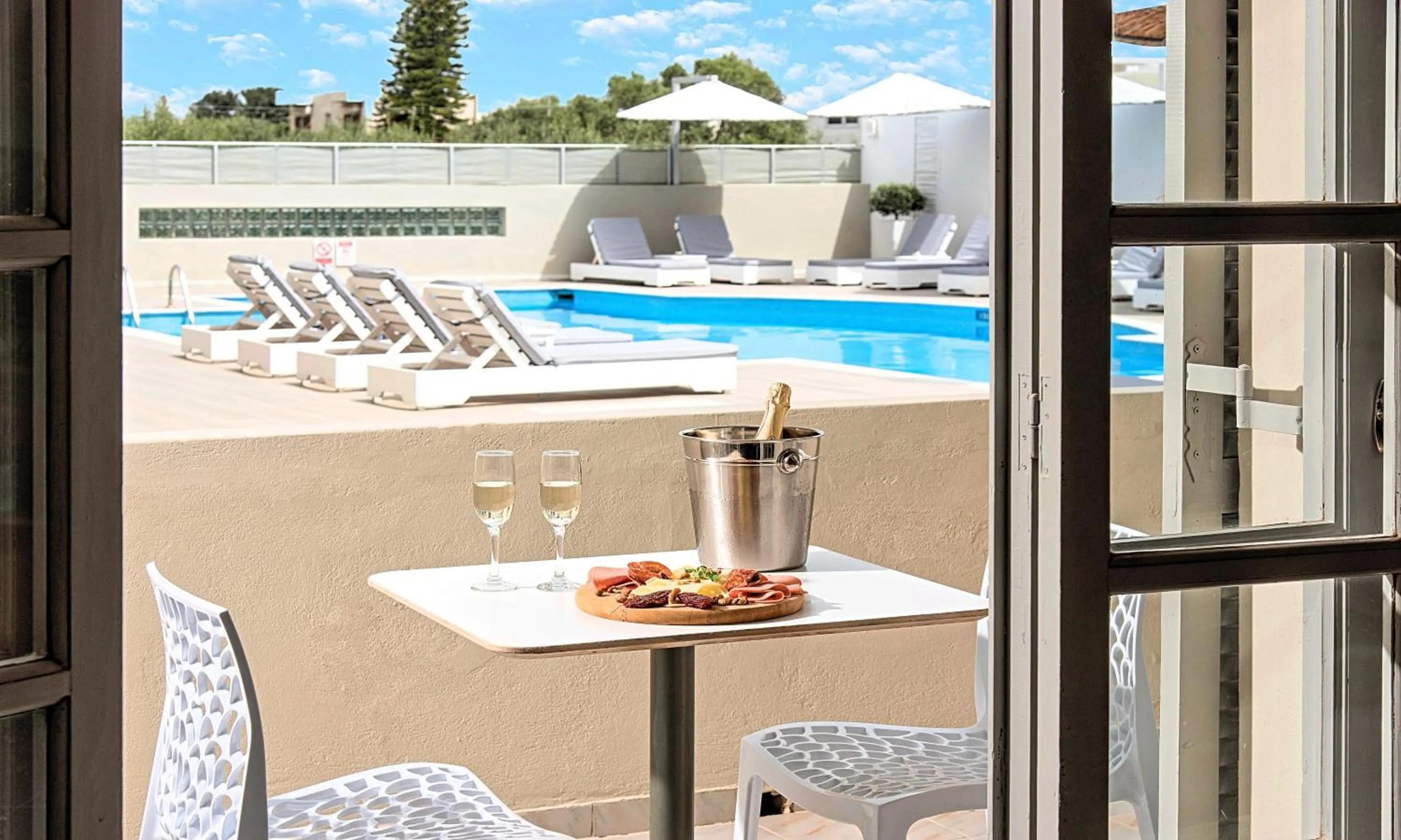 Pool view in Elounda Garden Suites Heated Pool