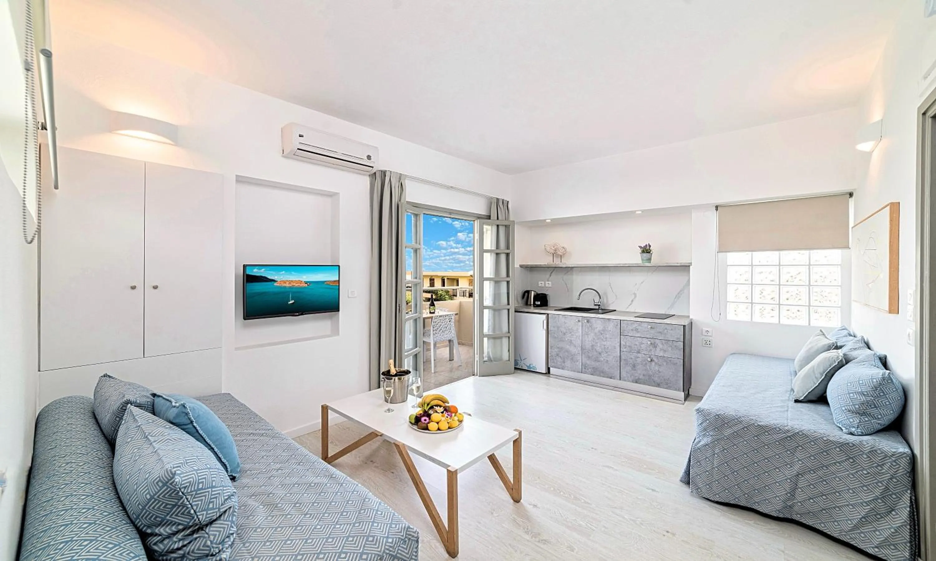 Kitchen or kitchenette in Elounda Garden Suites Heated Pool