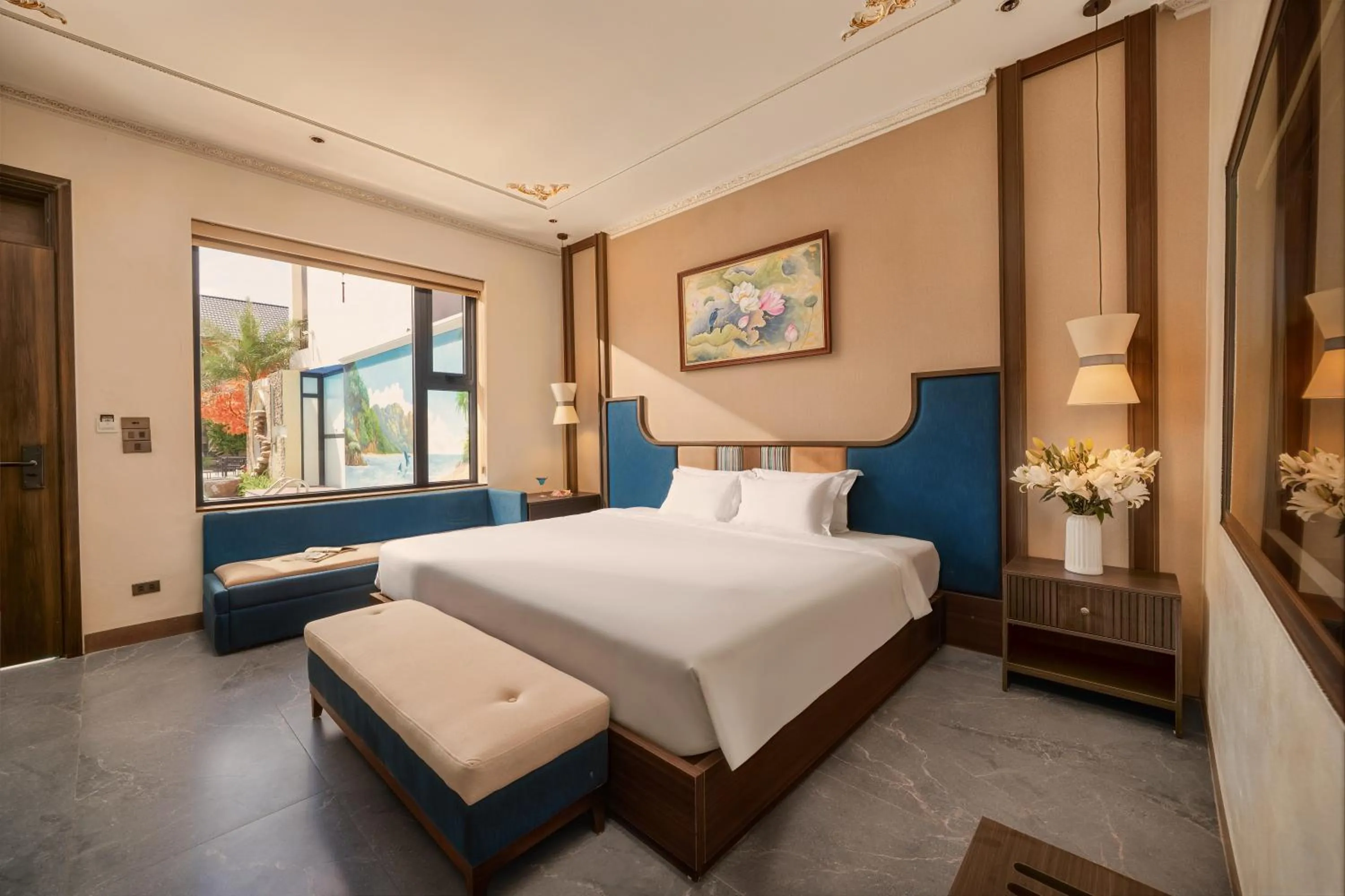 Bed in Tam Coc Center Luxury Hotel & Villa