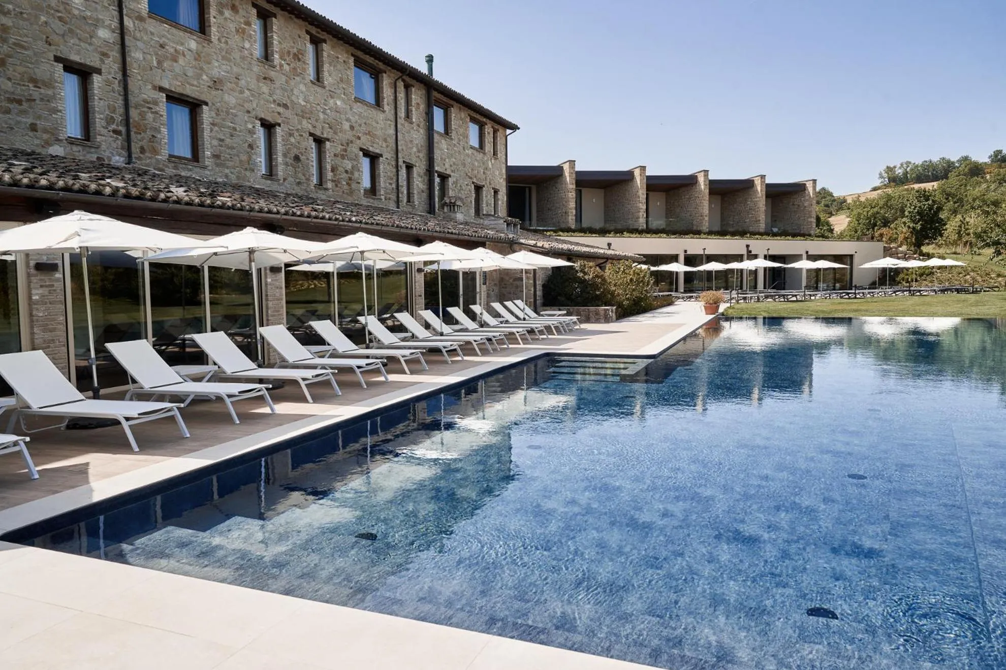 Pool view in Borgo Lanciano