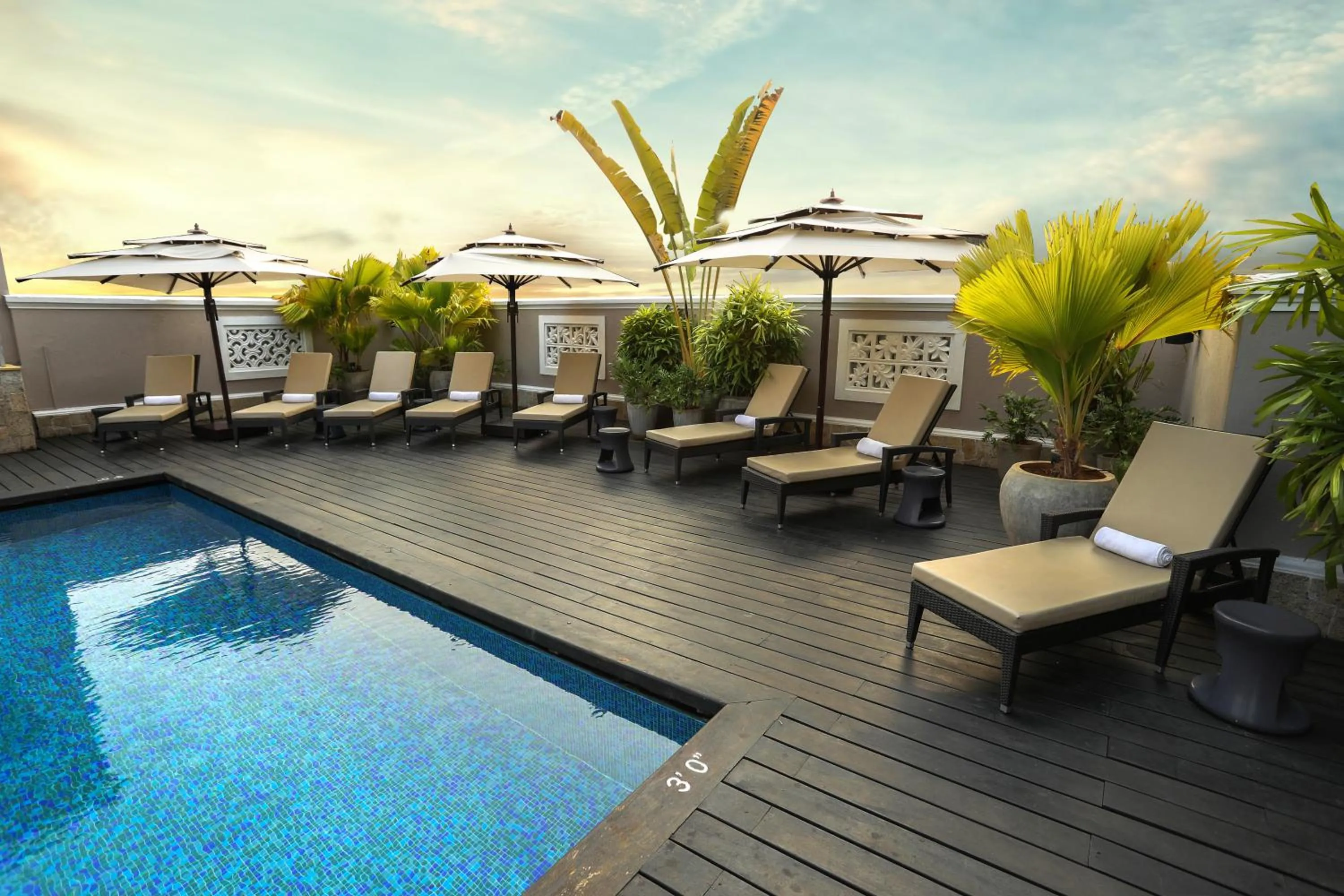 Pool view in Hilton Garden Inn, Trivandrum