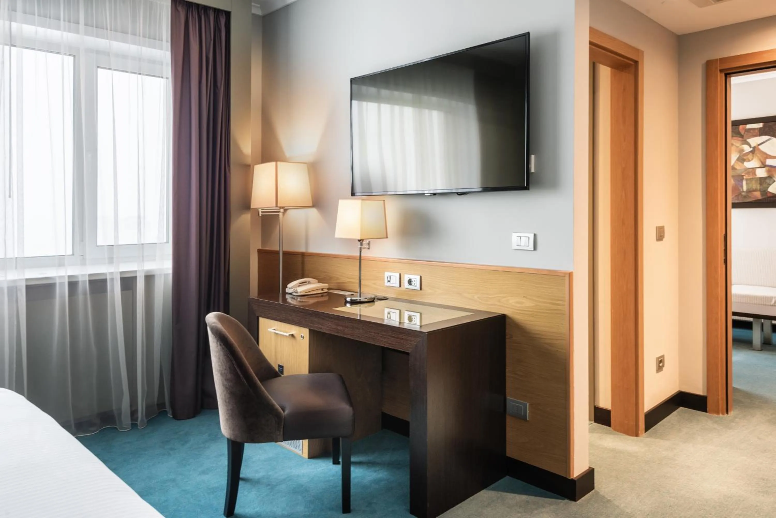 TV and multimedia, Bed in Radisson Hotel Astana