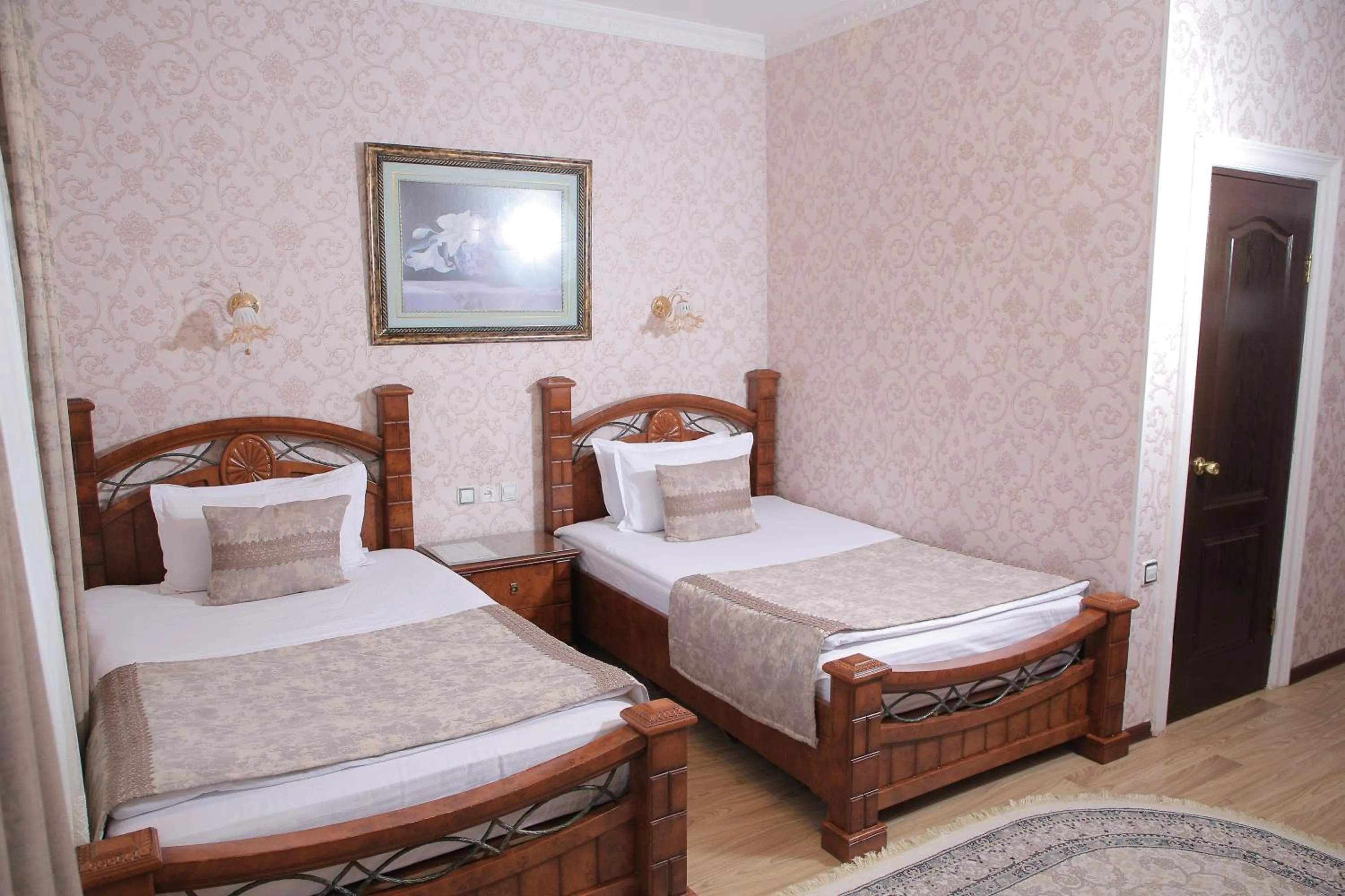 Bed in Hotel Asia Khiva