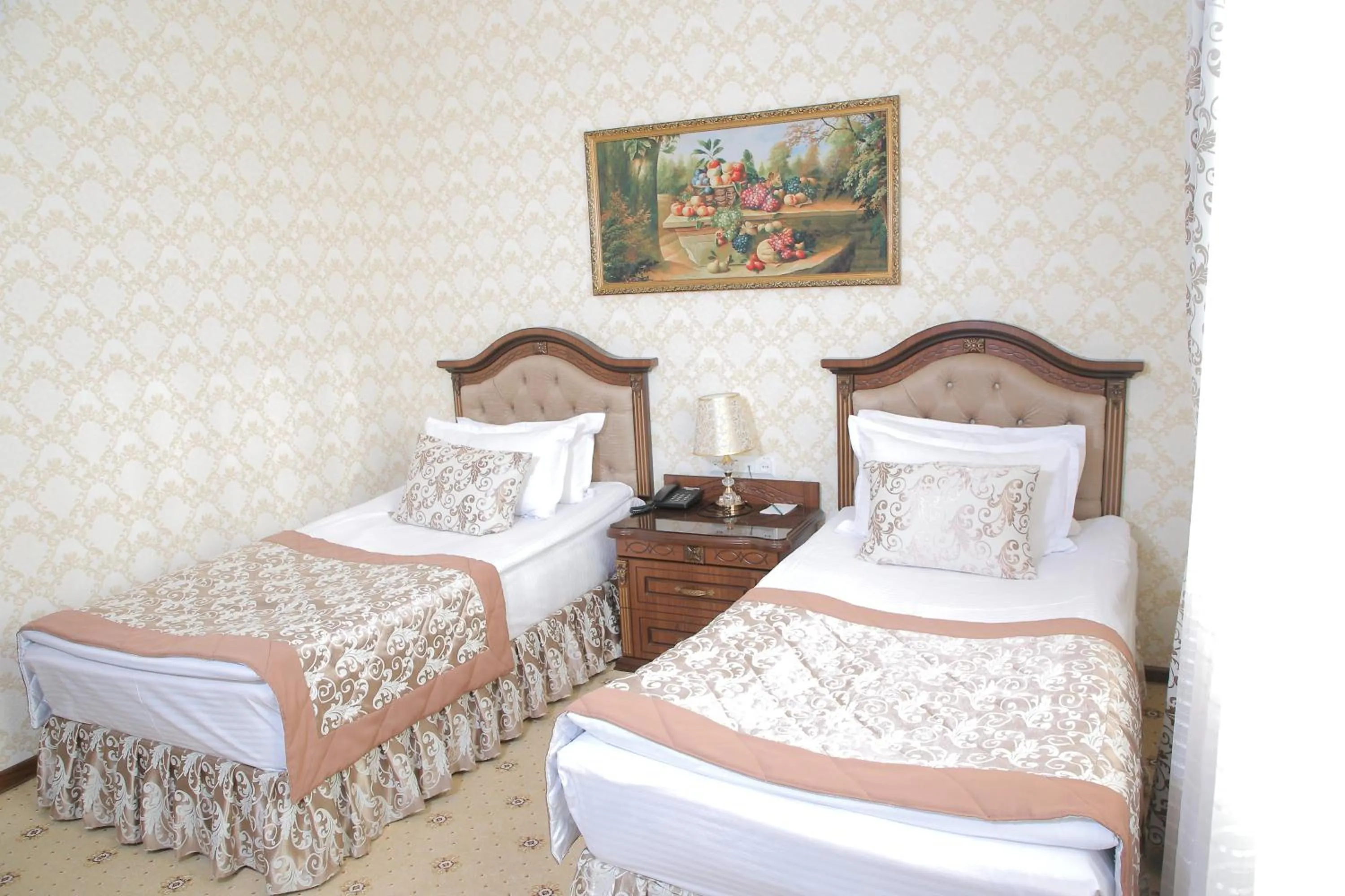 Bed in Hotel Asia Khiva