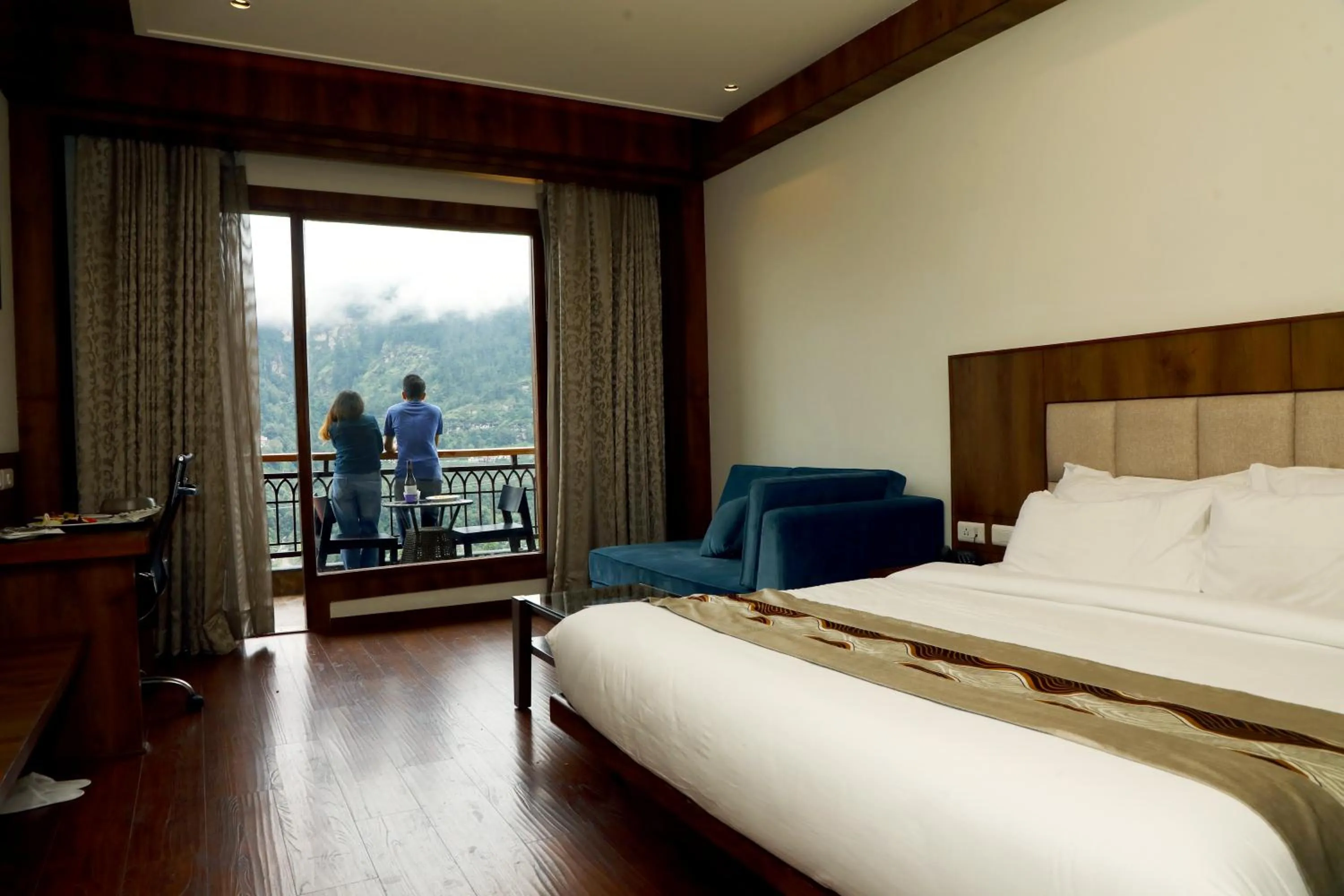 View (from property/room), Bed in The Orchid Manali - a Boutique Hotel