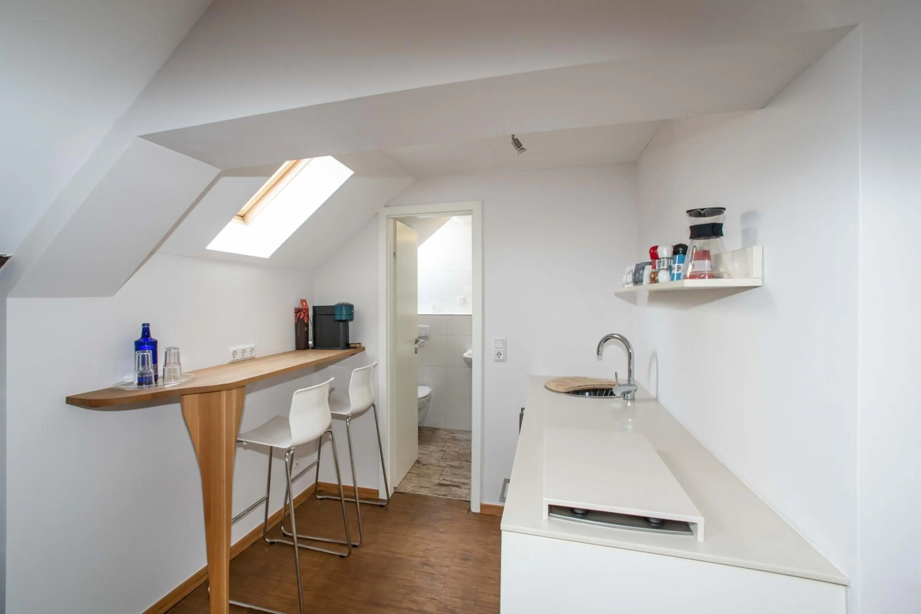 Kitchen or kitchenette in Hotel Fuchs "Life-Style mit Night-Life"