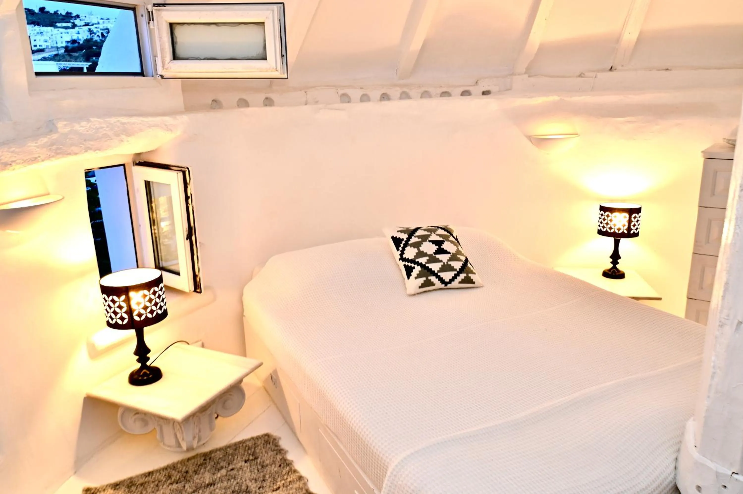 Bedroom, Bed in She Mykonos - Luxury Apartments