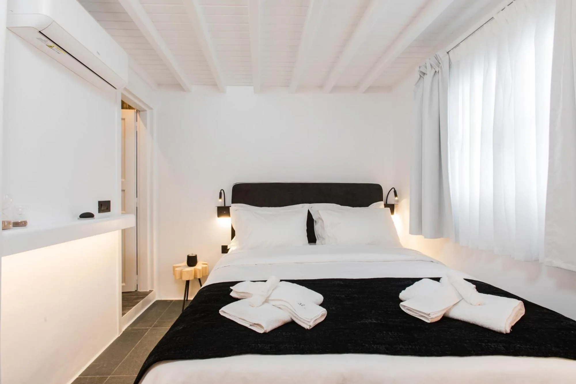Bed in She Mykonos - Luxury Apartments