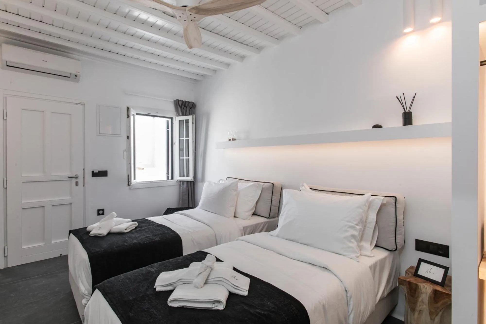 Bed in She Mykonos - Luxury Apartments