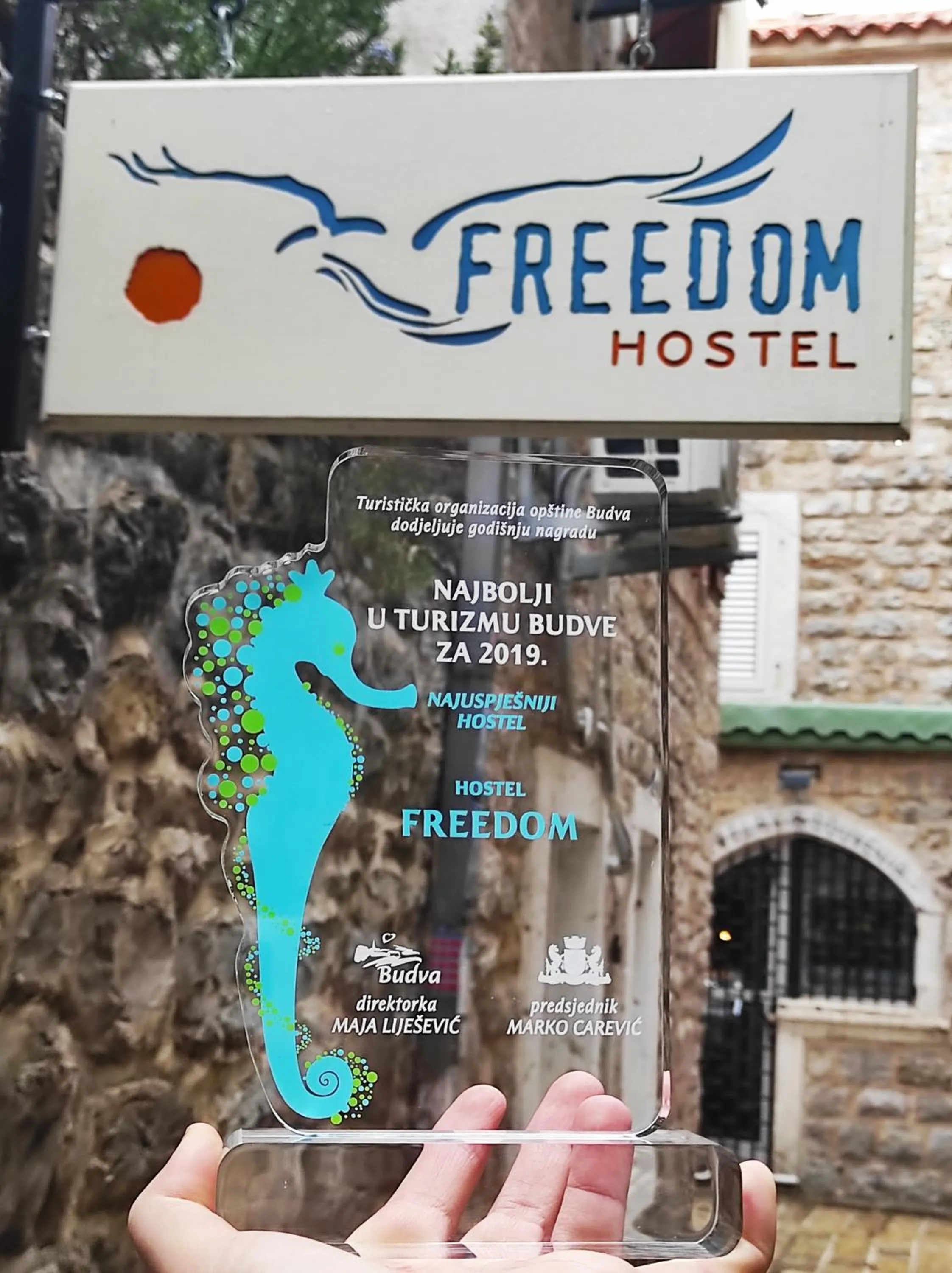 Logo/Certificate/Sign in FREEDOM HOSTEL