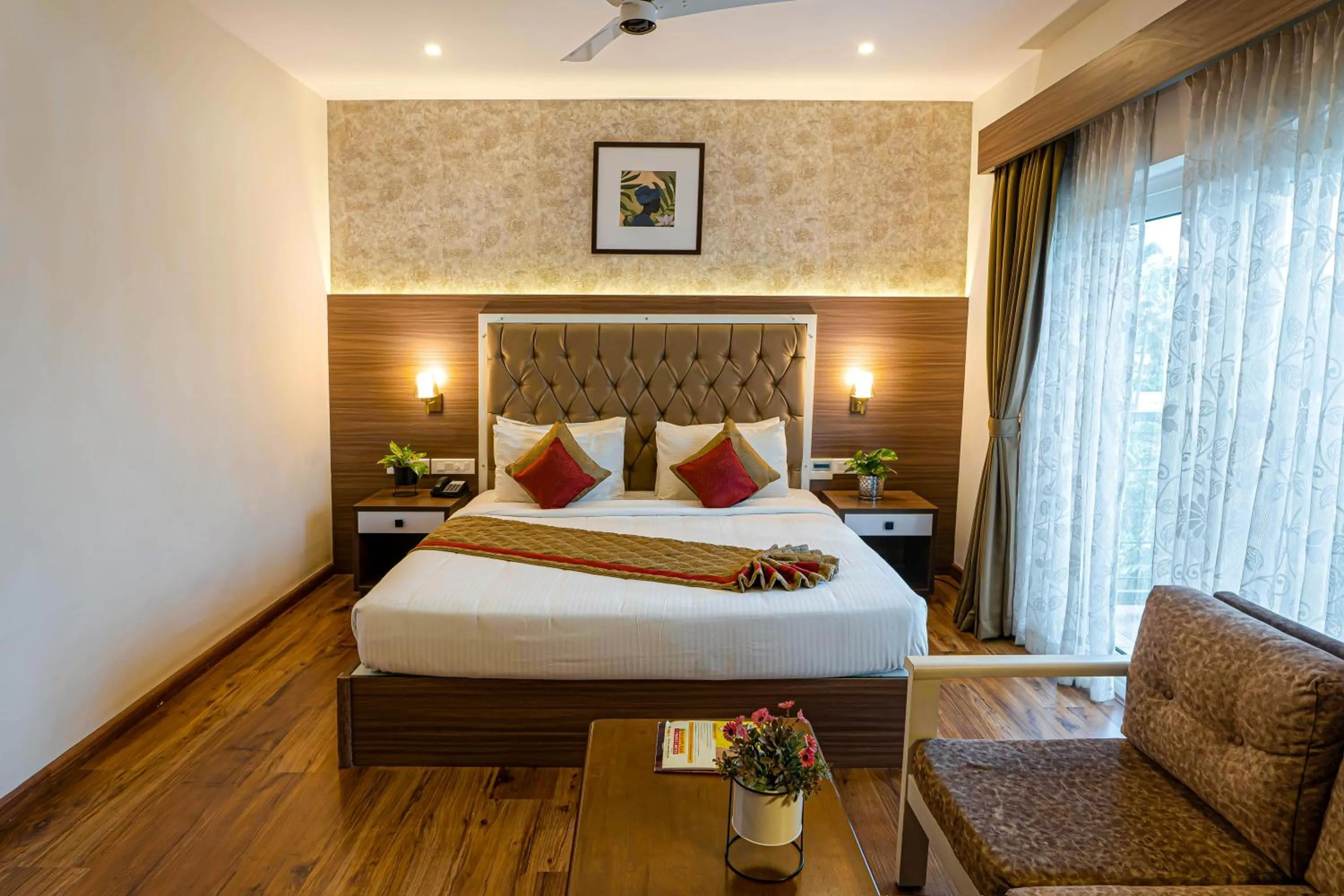 Bedroom, Bed in Kumarakom Park Resort