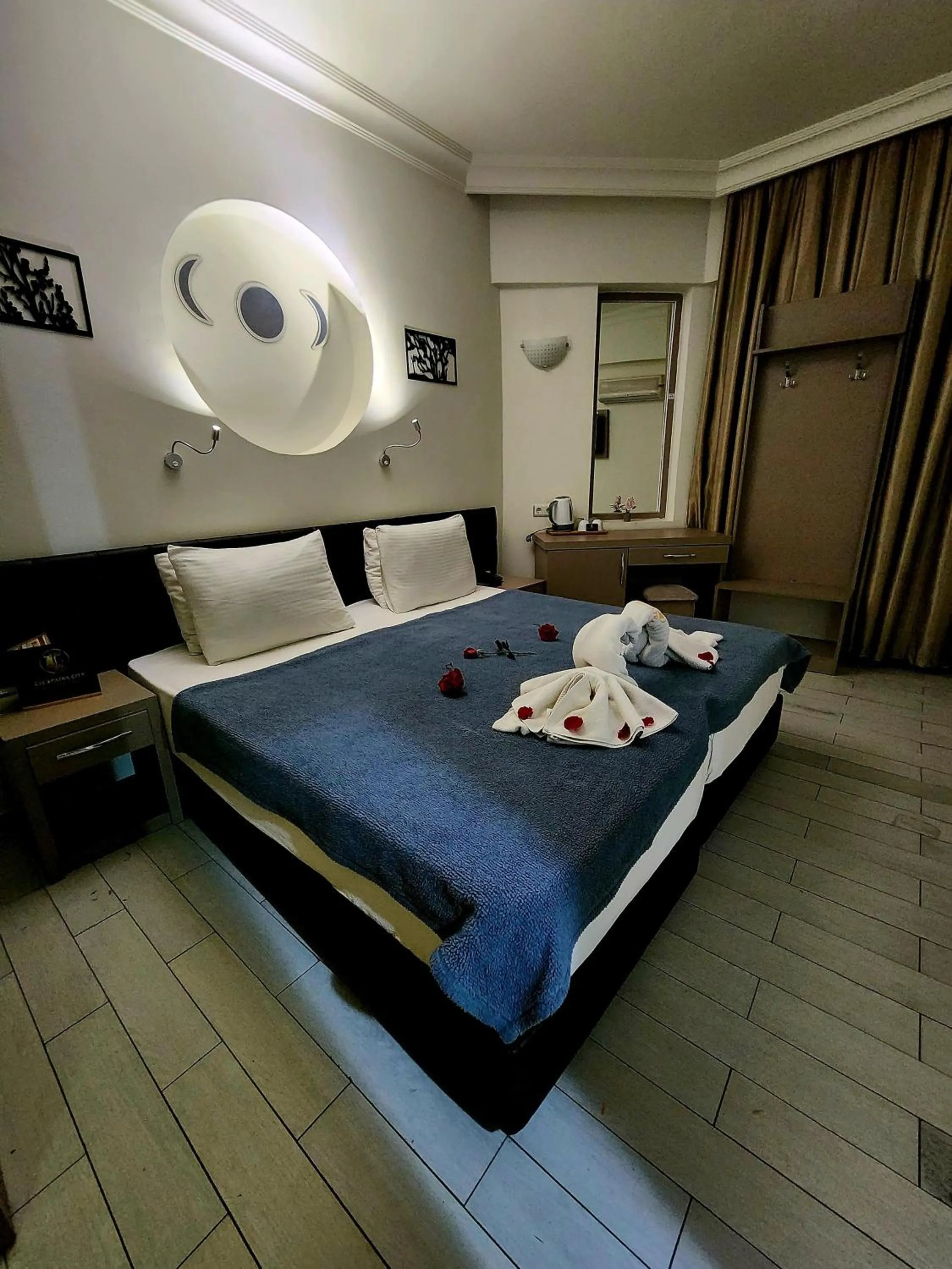 Bed in Cleopatra City Hotel Alanya