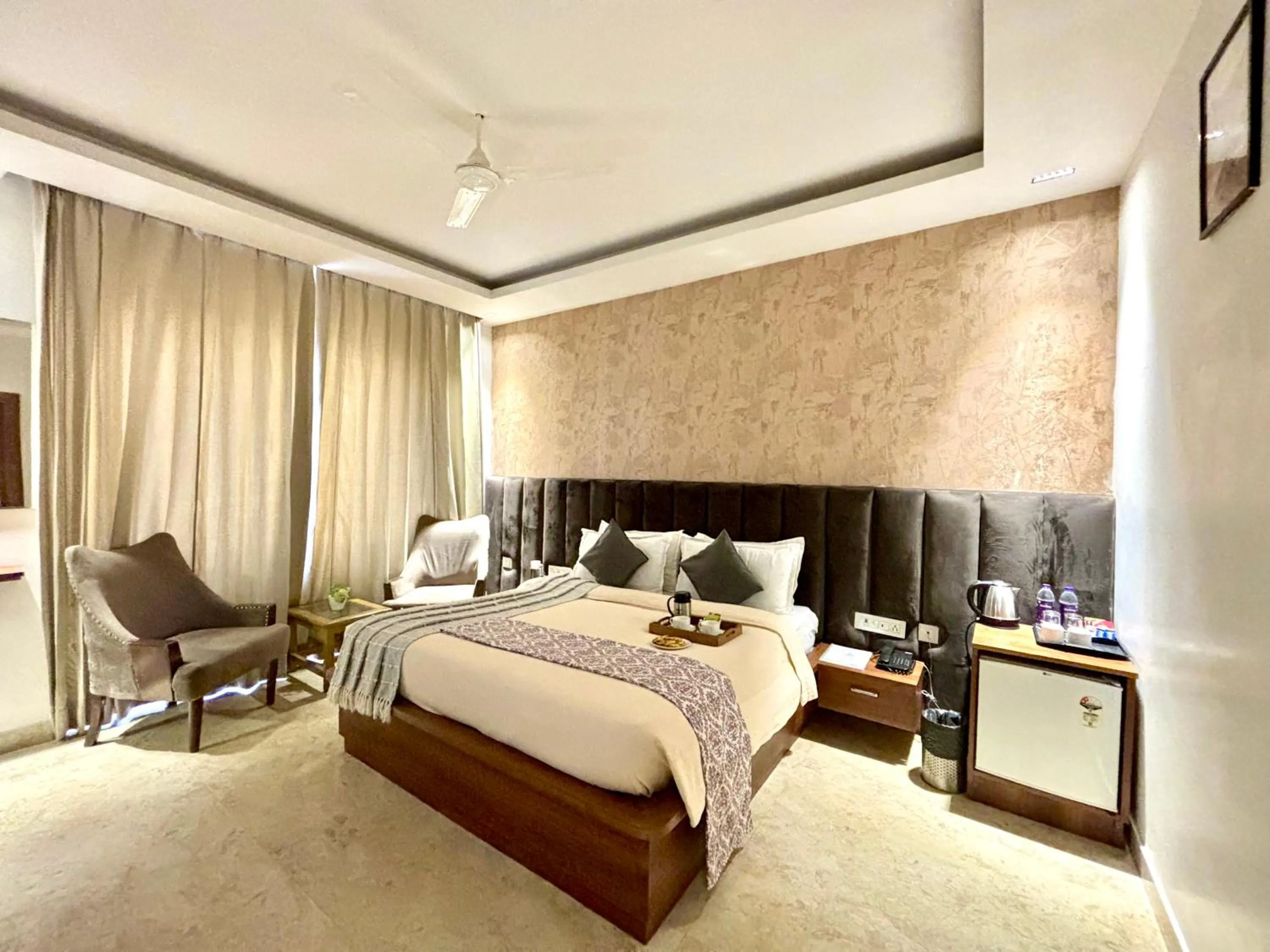 Photo of the whole room, Bed in Vyom Boutique Hotel Rishikesh