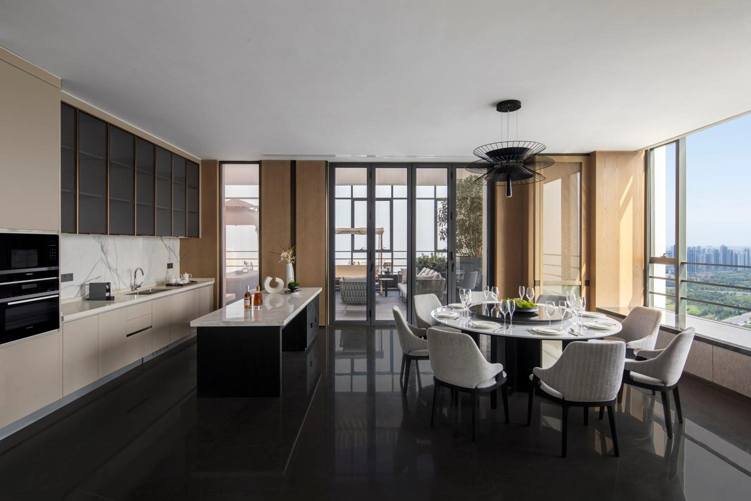 Living room in Ascott Qinhuang Chengdu