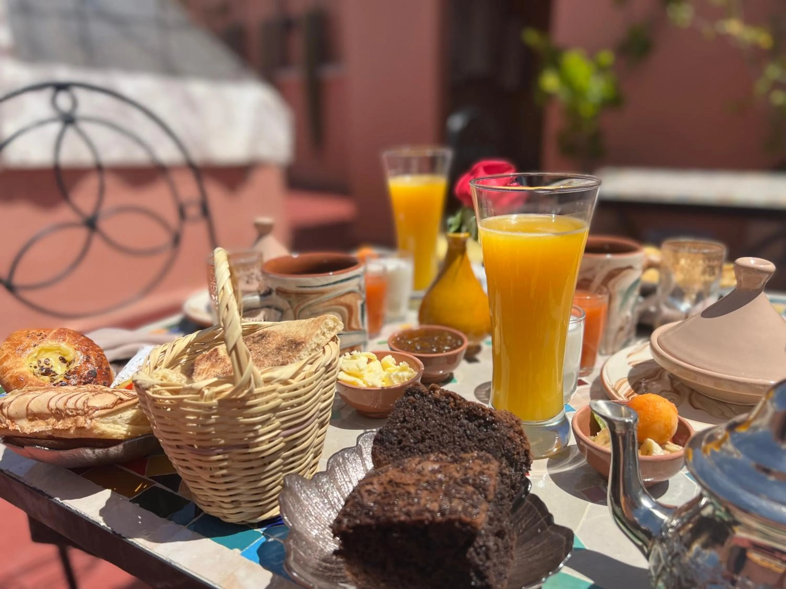 Continental breakfast in Riad Malfa