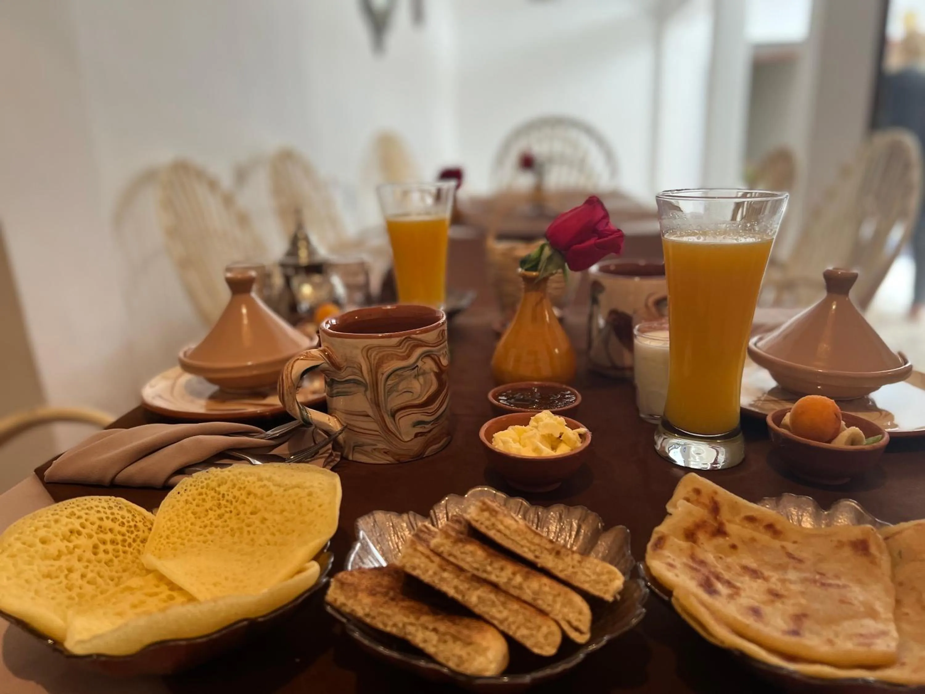 Continental breakfast in Riad Malfa