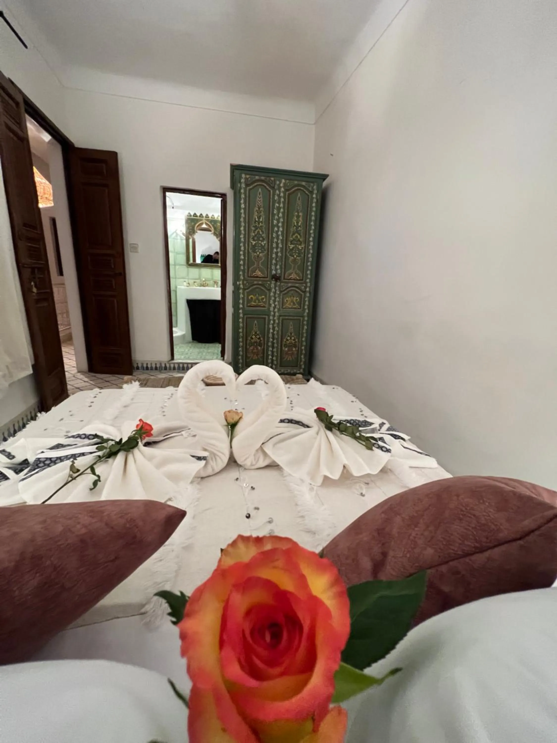 Bathroom, Bed in Riad Malfa