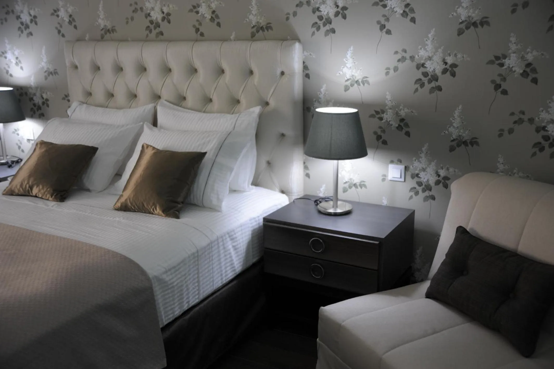 Bed in Theasis Hotel Paramythia