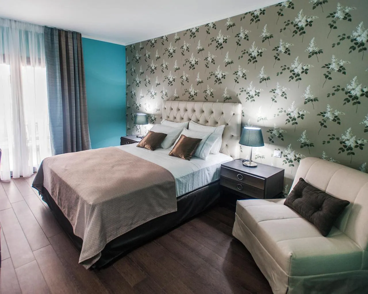 Bed in Theasis Hotel Paramythia