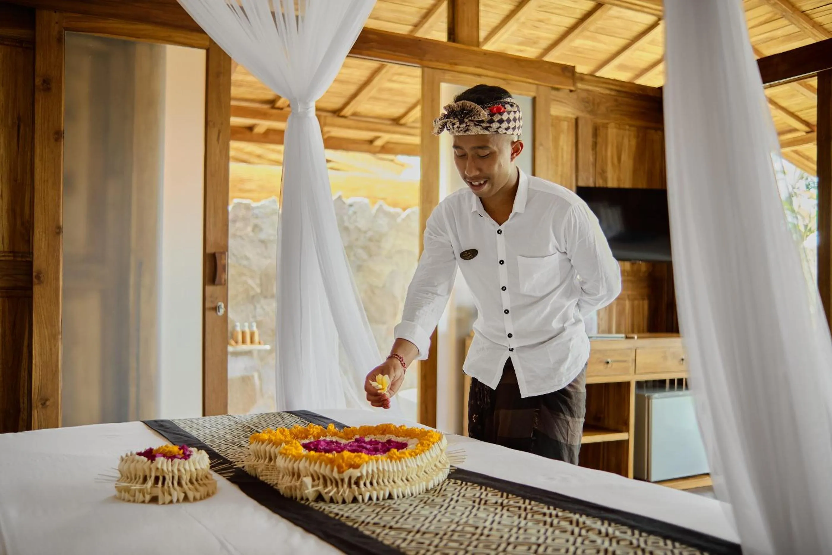 Bed in Anandari Ubud Villa