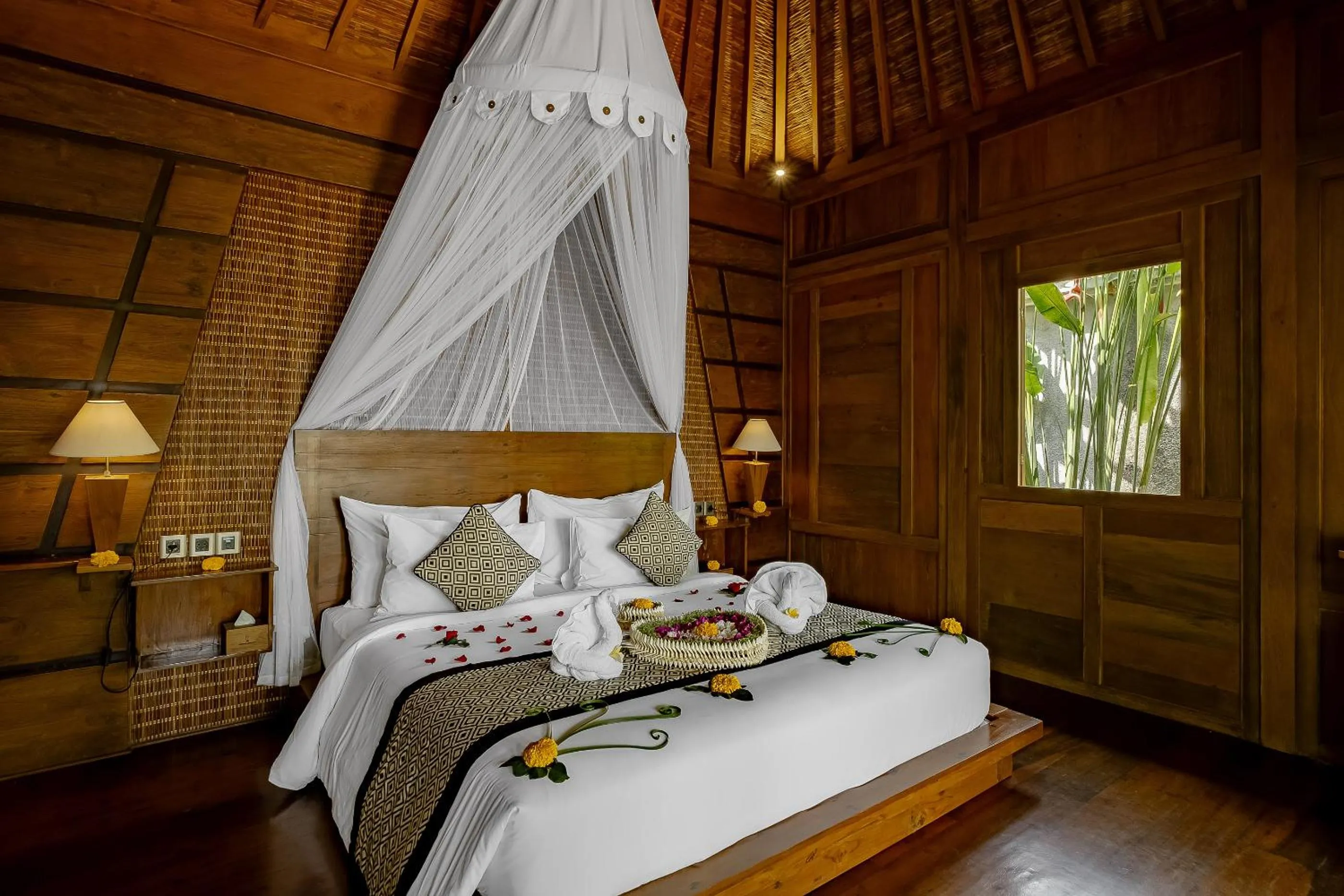 Bed in Anandari Ubud Villa