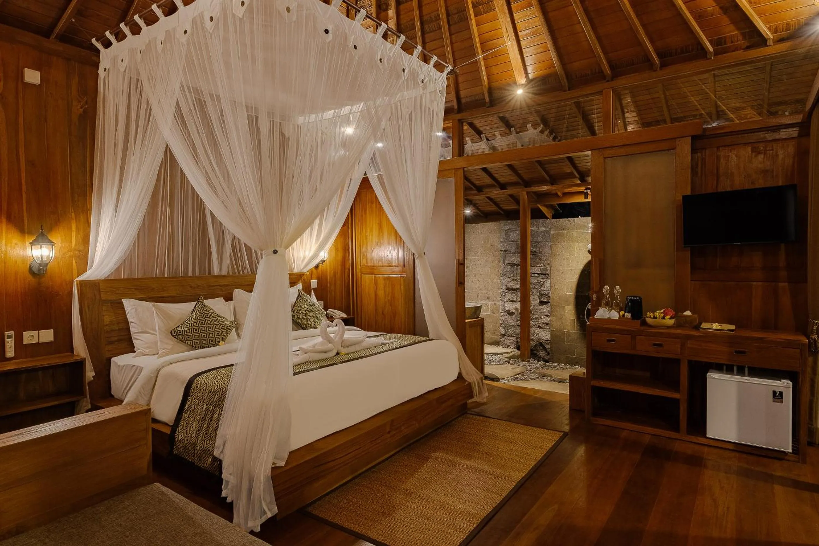 Bed in Anandari Ubud Villa