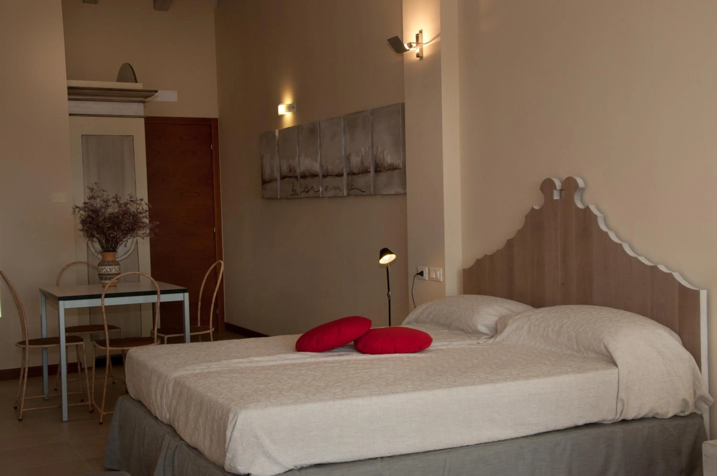 Kitchen or kitchenette, Bed in Agriturismo La Barena