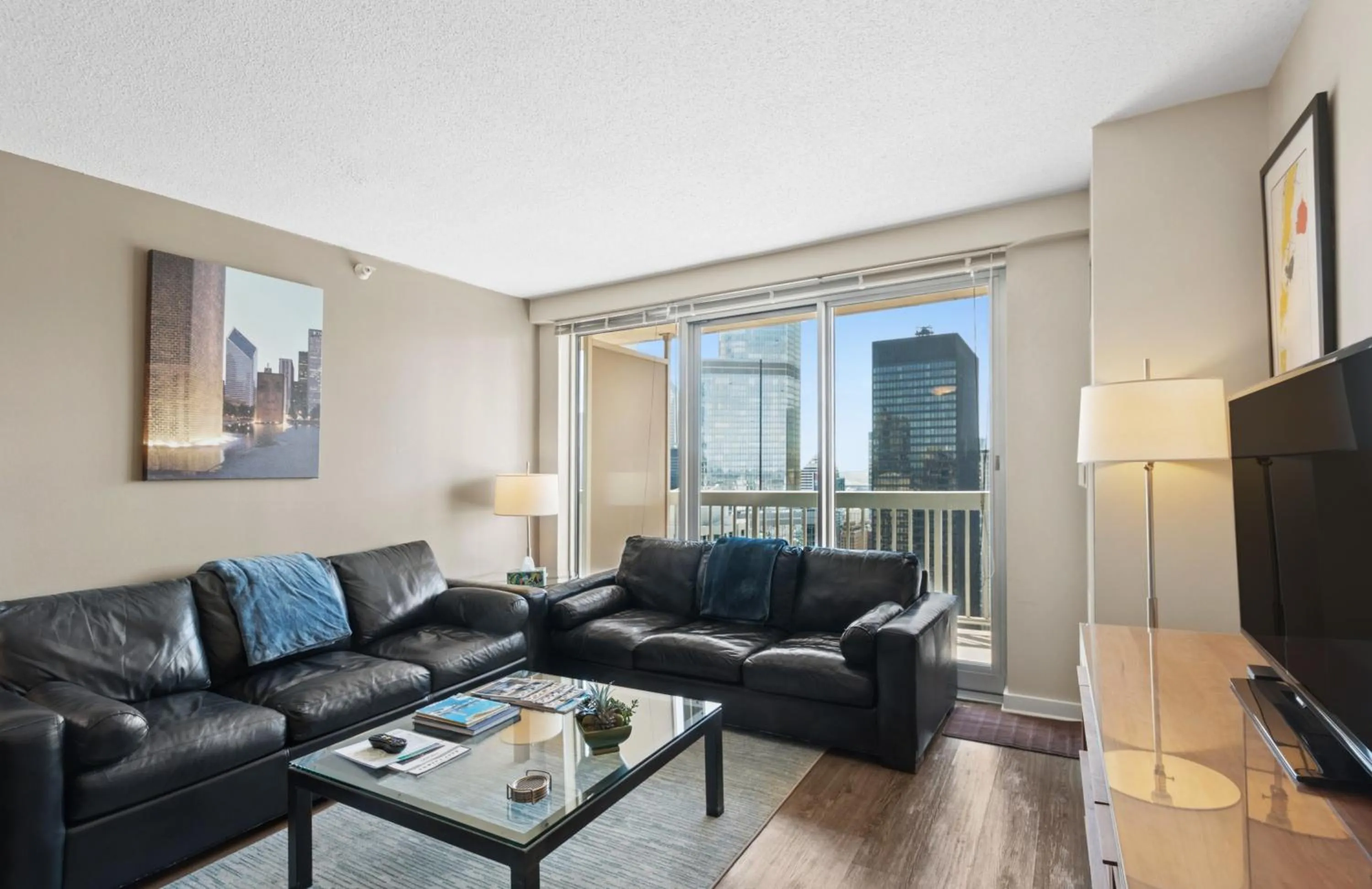 Living room in The Penthouse at Grand Plaza
